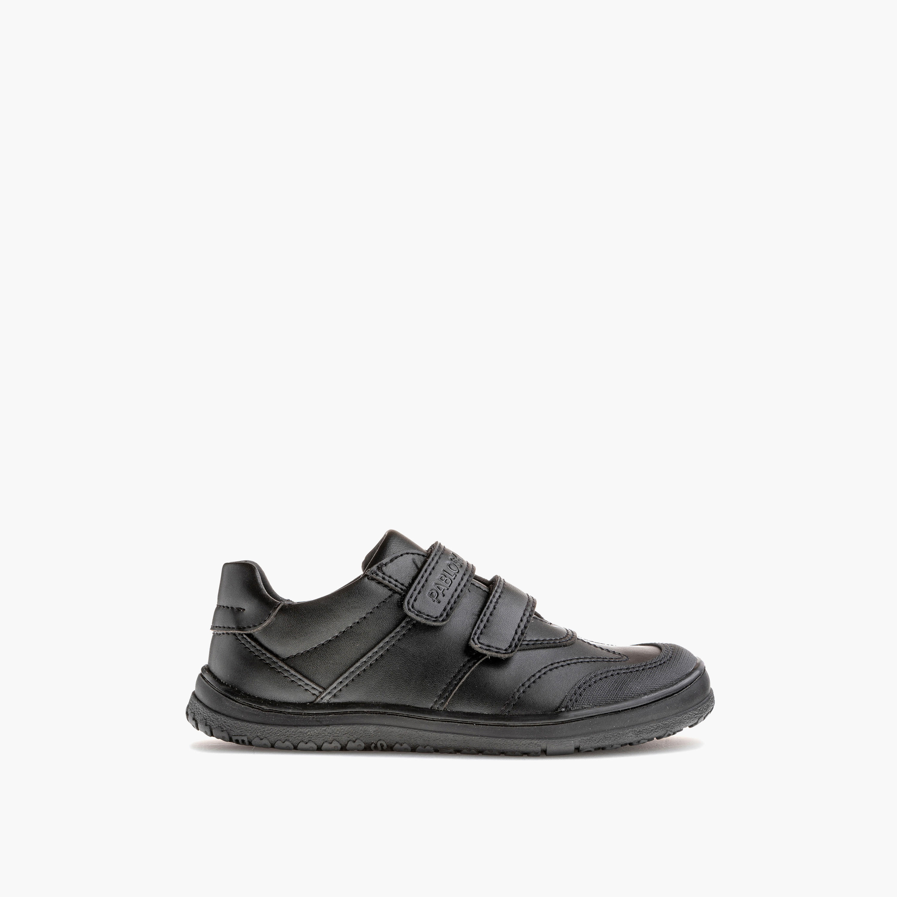 Pablosky Kids' Panelled School Shoes with Hook and Loop Closure - 732015-J-boys-shoes-schoolshoes-image-2