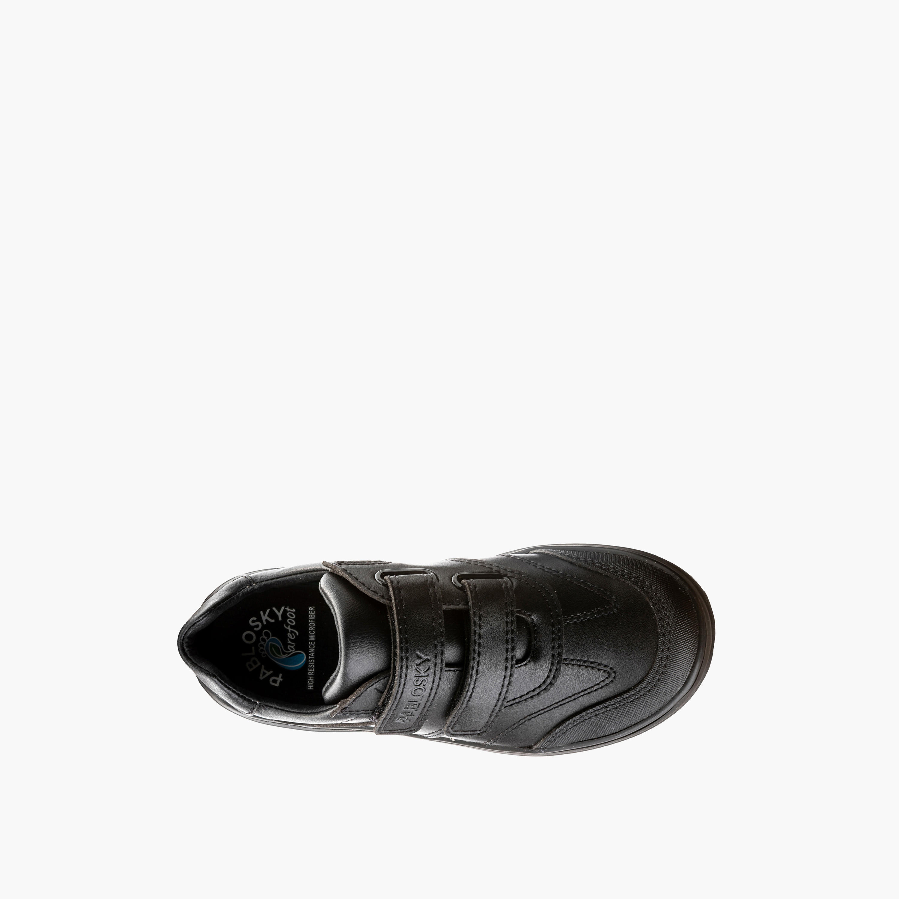 Pablosky Kids' Panelled School Shoes with Hook and Loop Closure - 732015-J-boys-shoes-schoolshoes-image-4