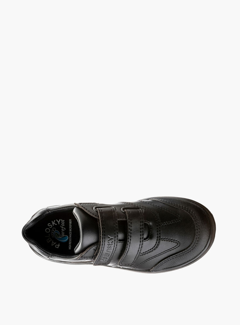 Pablosky Kids' Panelled School Shoes with Hook and Loop Closure - 732015-J-boys-shoes-schoolshoes-image-4