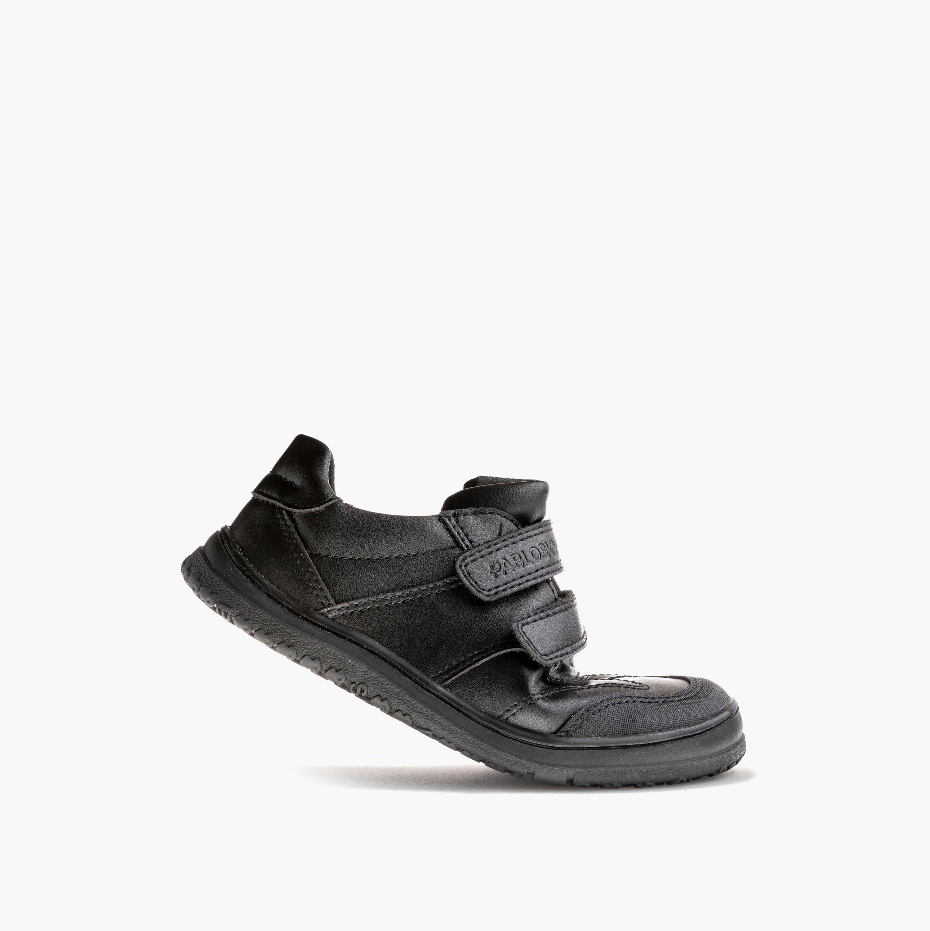 Pablosky Kids' Panelled School Shoes with Hook and Loop Closure - 732015-J-boys-shoes-schoolshoes-image-5