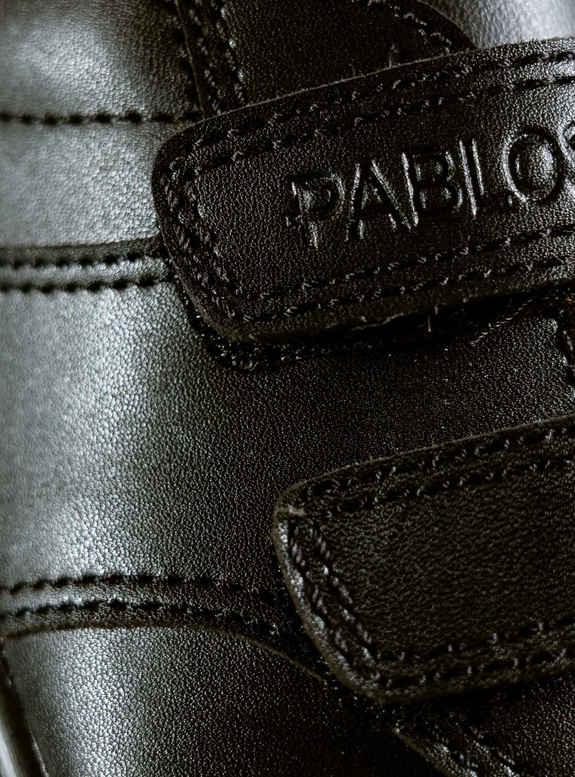 Pablosky Kids' Panelled School Shoes with Hook and Loop Closure - 732015-J-boys-shoes-schoolshoes-image-7
