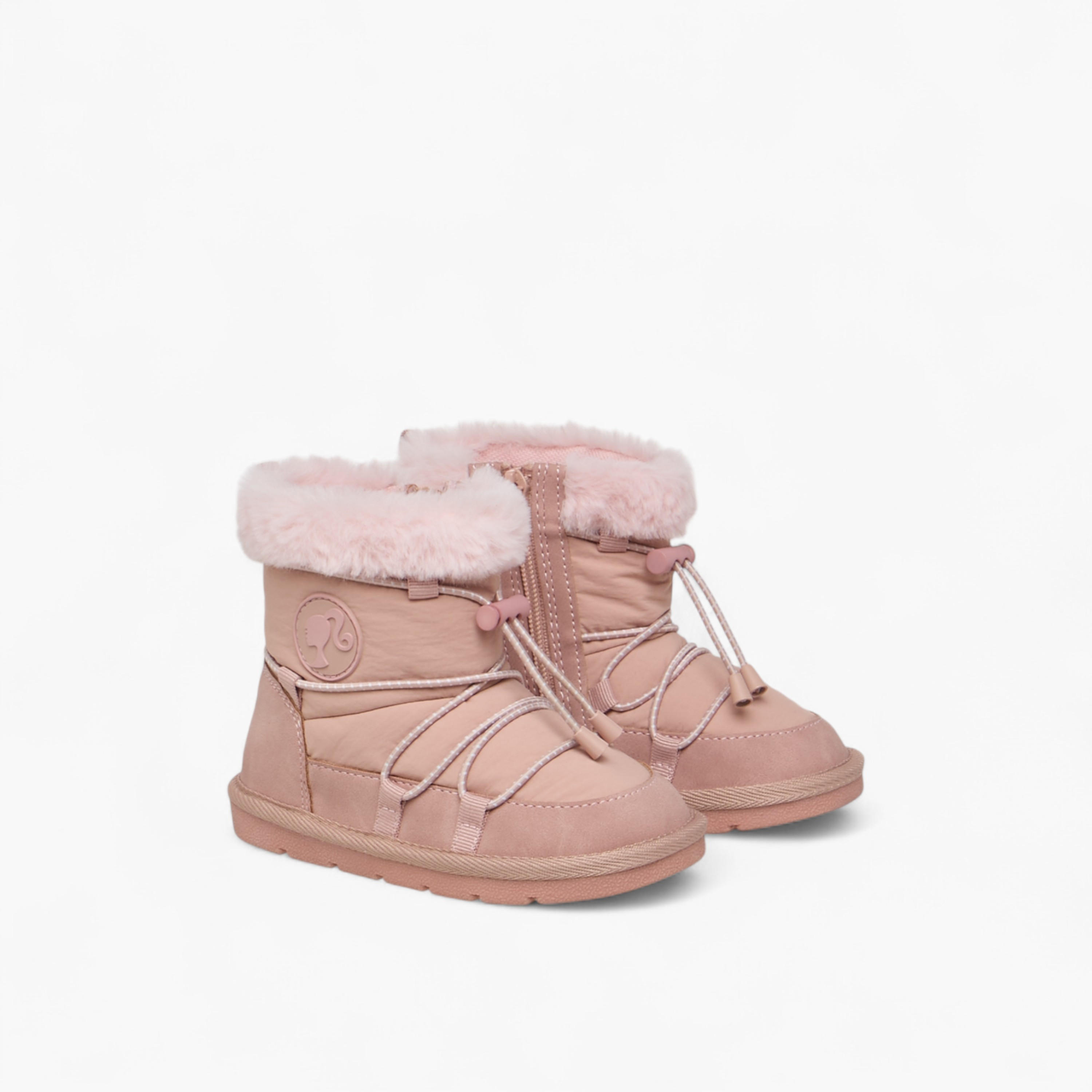 بوت مزين برباط بطول الكاحل وسحاب إغلاق من باربي-girls-shoes-boots-image-1