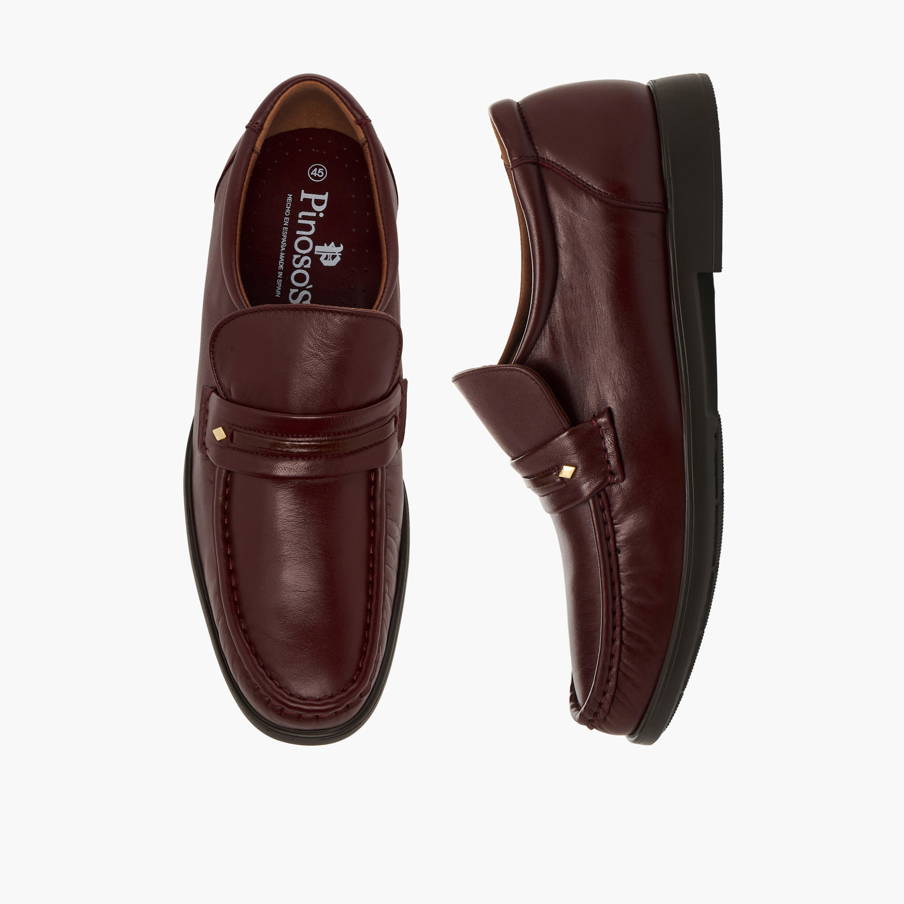 Pinosos Men Genuine Leather Slip-On Loafers-men-shoes-formalshoes-image-1