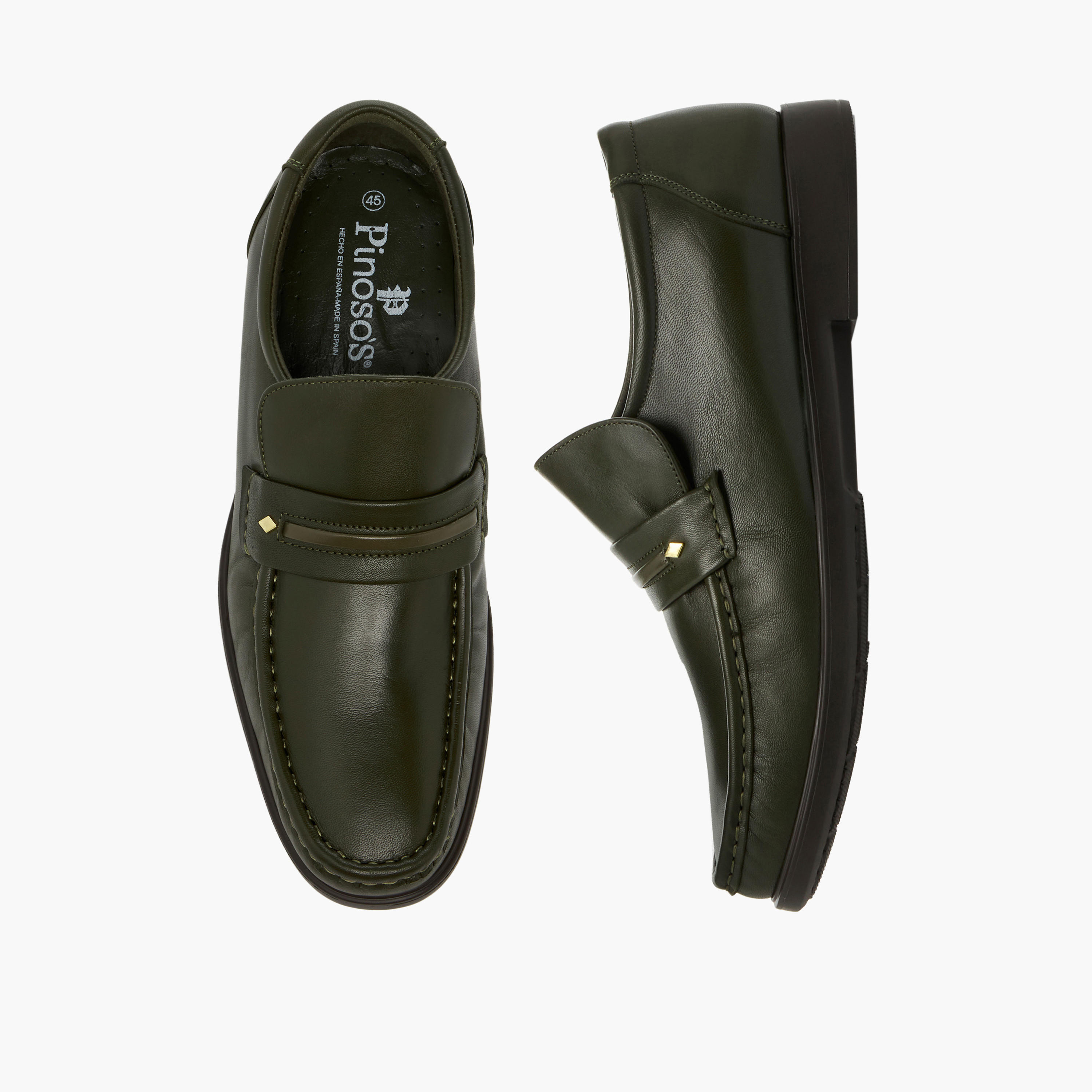 Pinosos Men Genuine Leather Slip-On Loafers-men-shoes-formalshoes-image-1