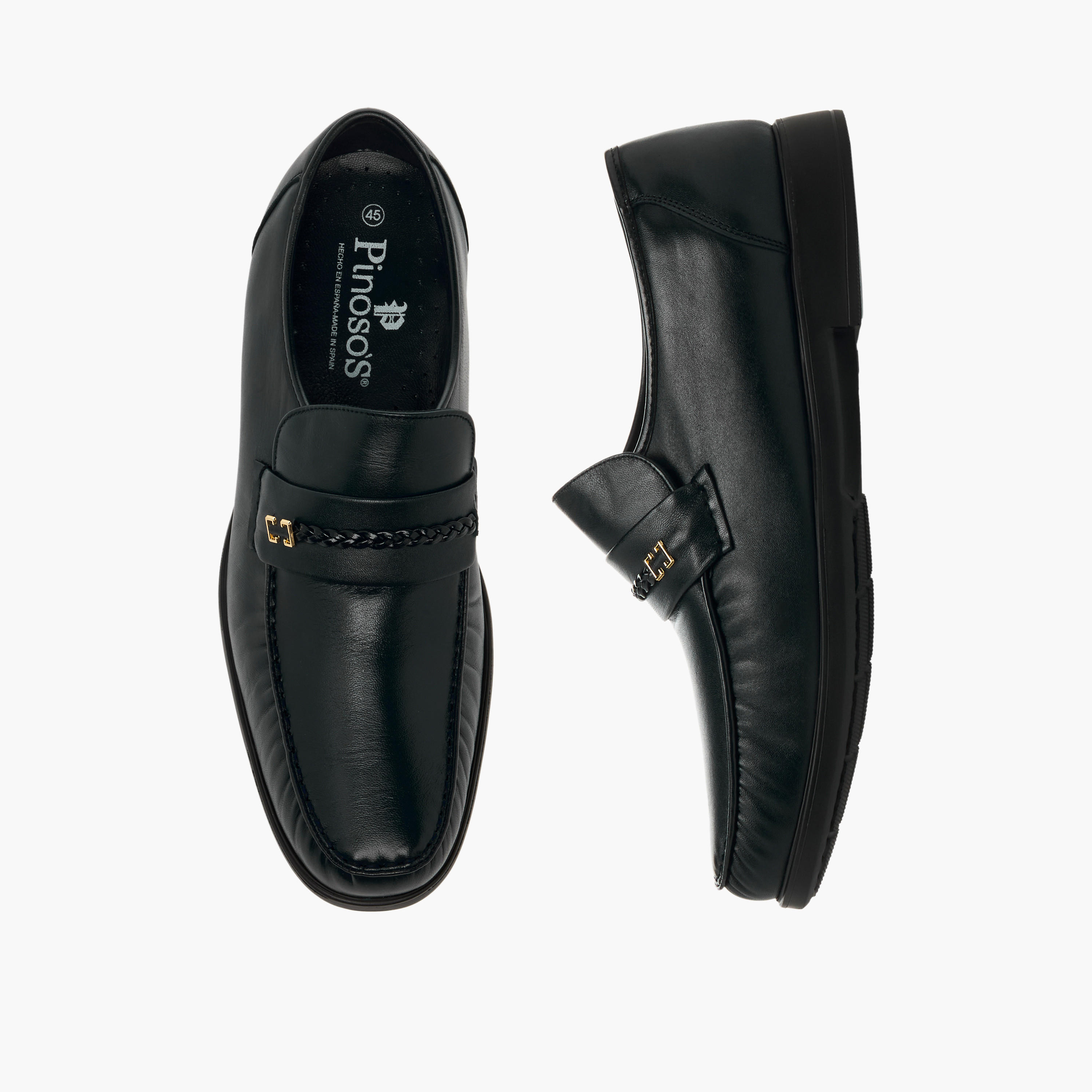 Pinosos Men Genuine Leather Slip-On Loafers-men-shoes-formalshoes-image-1