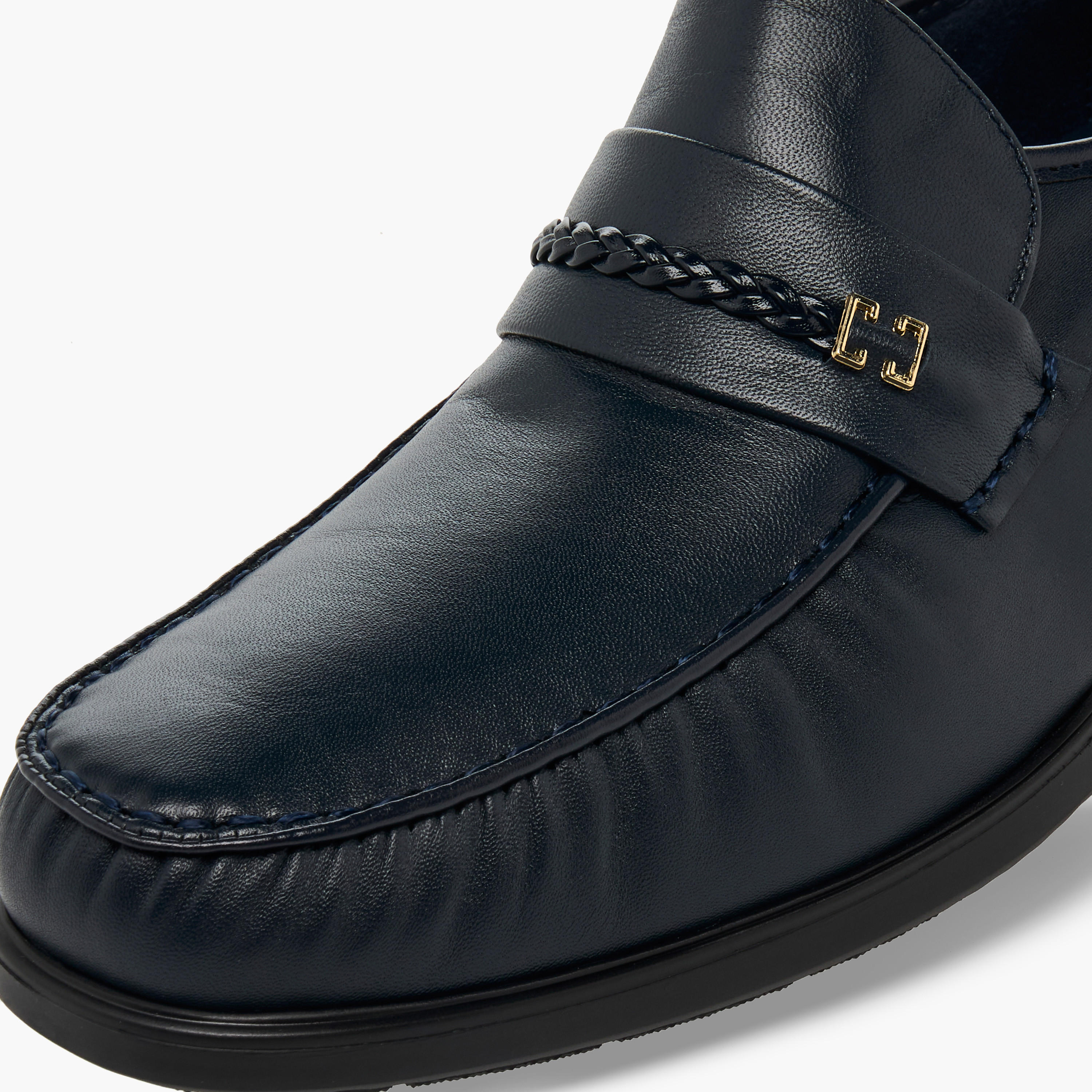 Pinosos Men Genuine Leather Slip-On Loafers-men-shoes-formalshoes-image-7