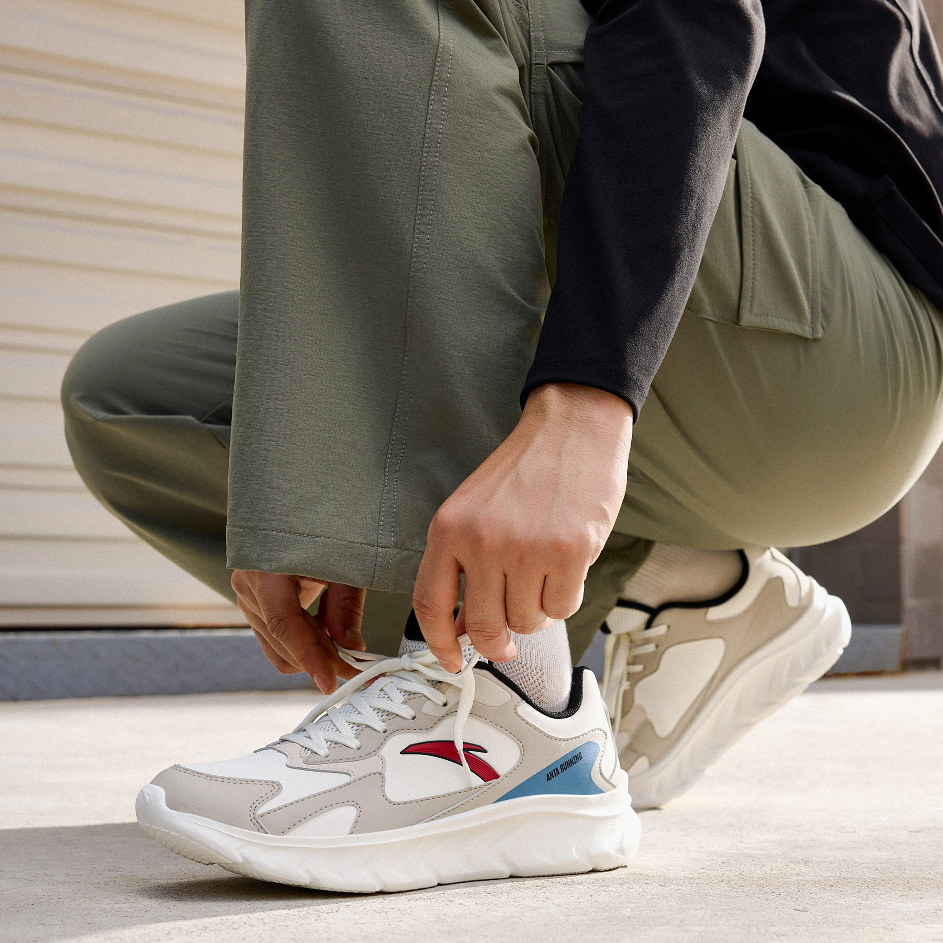 حذاء سنيكرز طول الكاحل برباط إغلاق للرجال من أنتا - ستار كلاود-sports-men-shoes-image-5