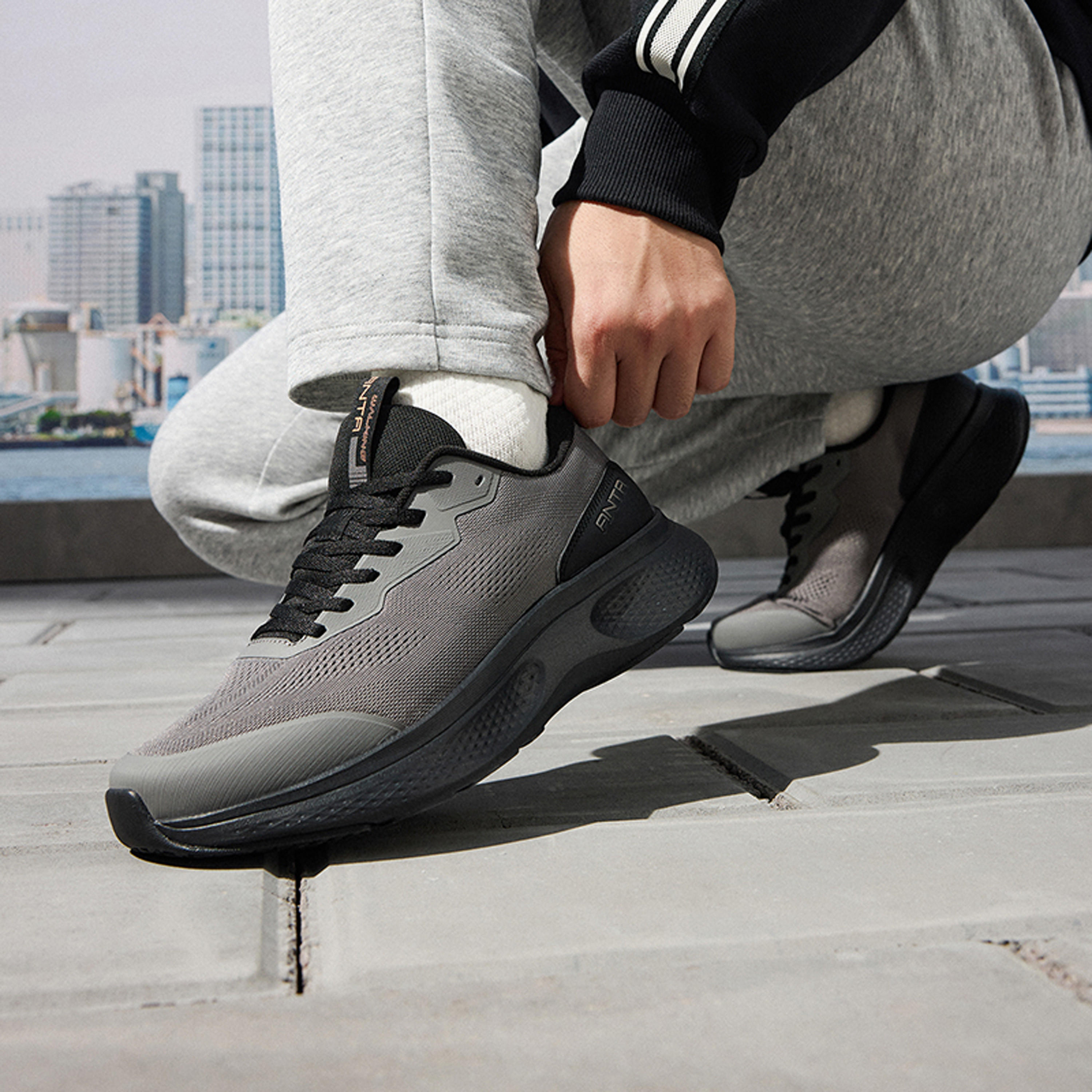 حذاء سنيكرز طول الكاحل برباط إغلاق للرجال من أنتا - إي بافر لايت-sports-men-shoes-image-12