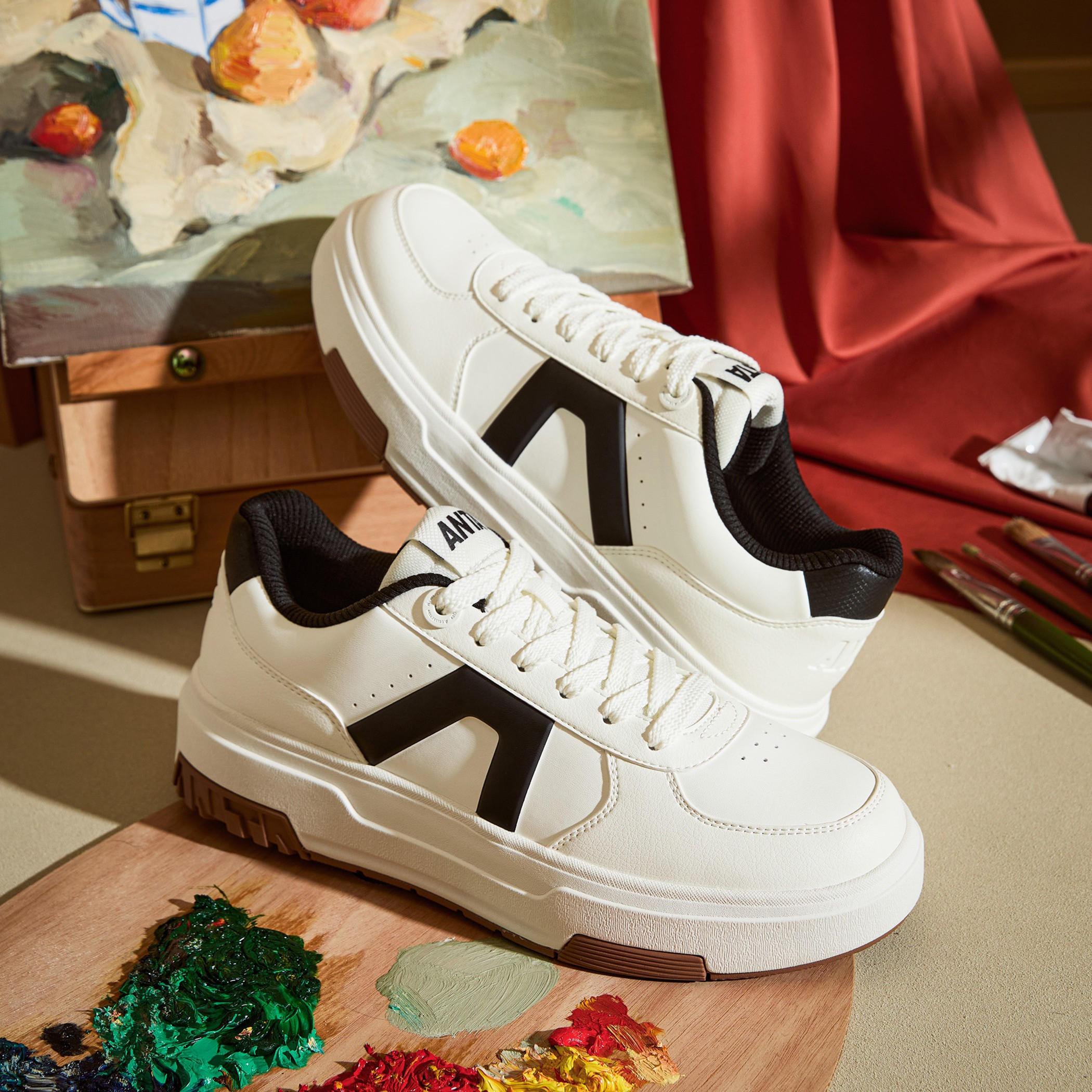 حذاء سنيكرز طول الكاحل برباط إغلاق للرجال من أنتا - إي لوجو 3-sports-men-shoes-image-7