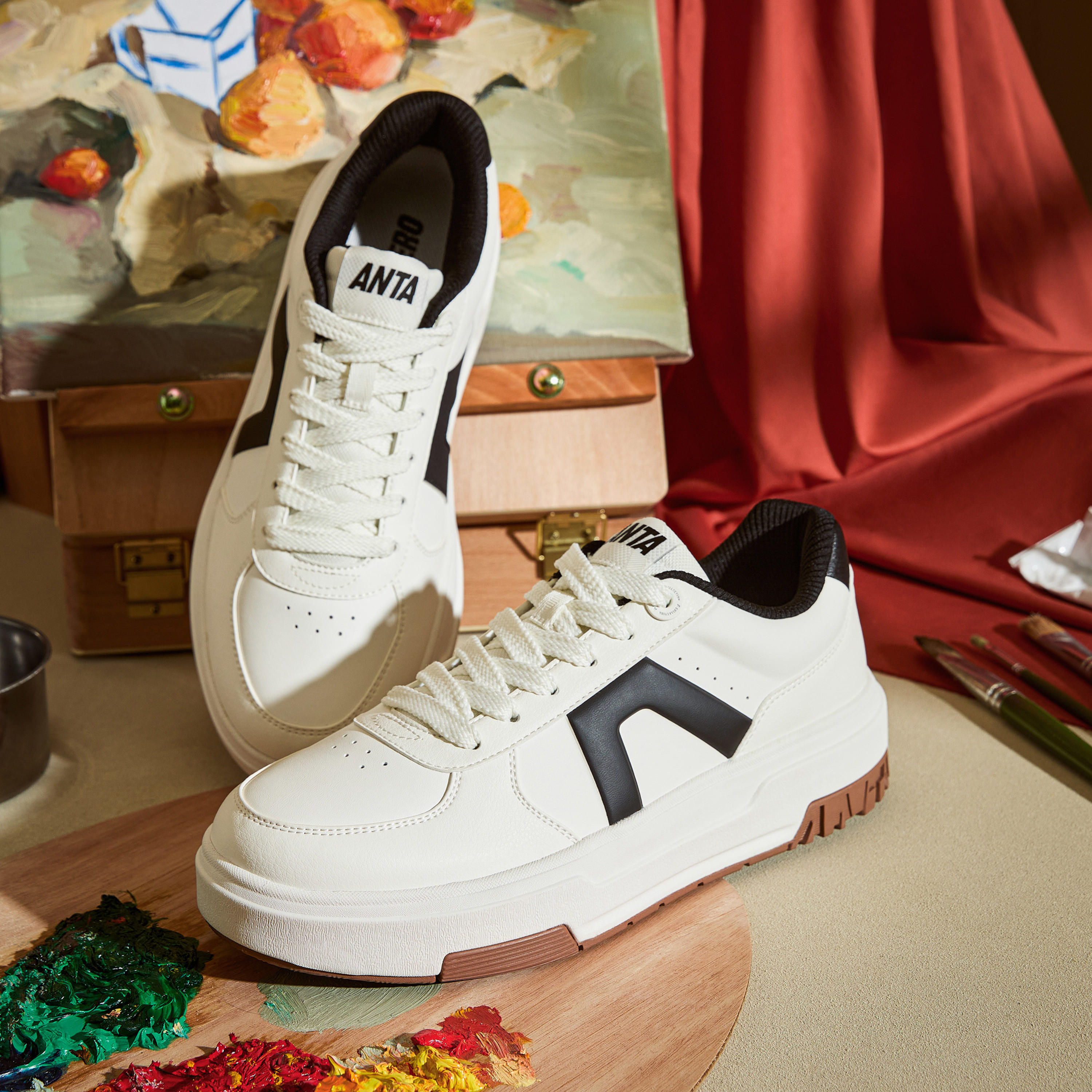 حذاء سنيكرز طول الكاحل برباط إغلاق للرجال من أنتا - إي لوجو 3-sports-men-shoes-image-8