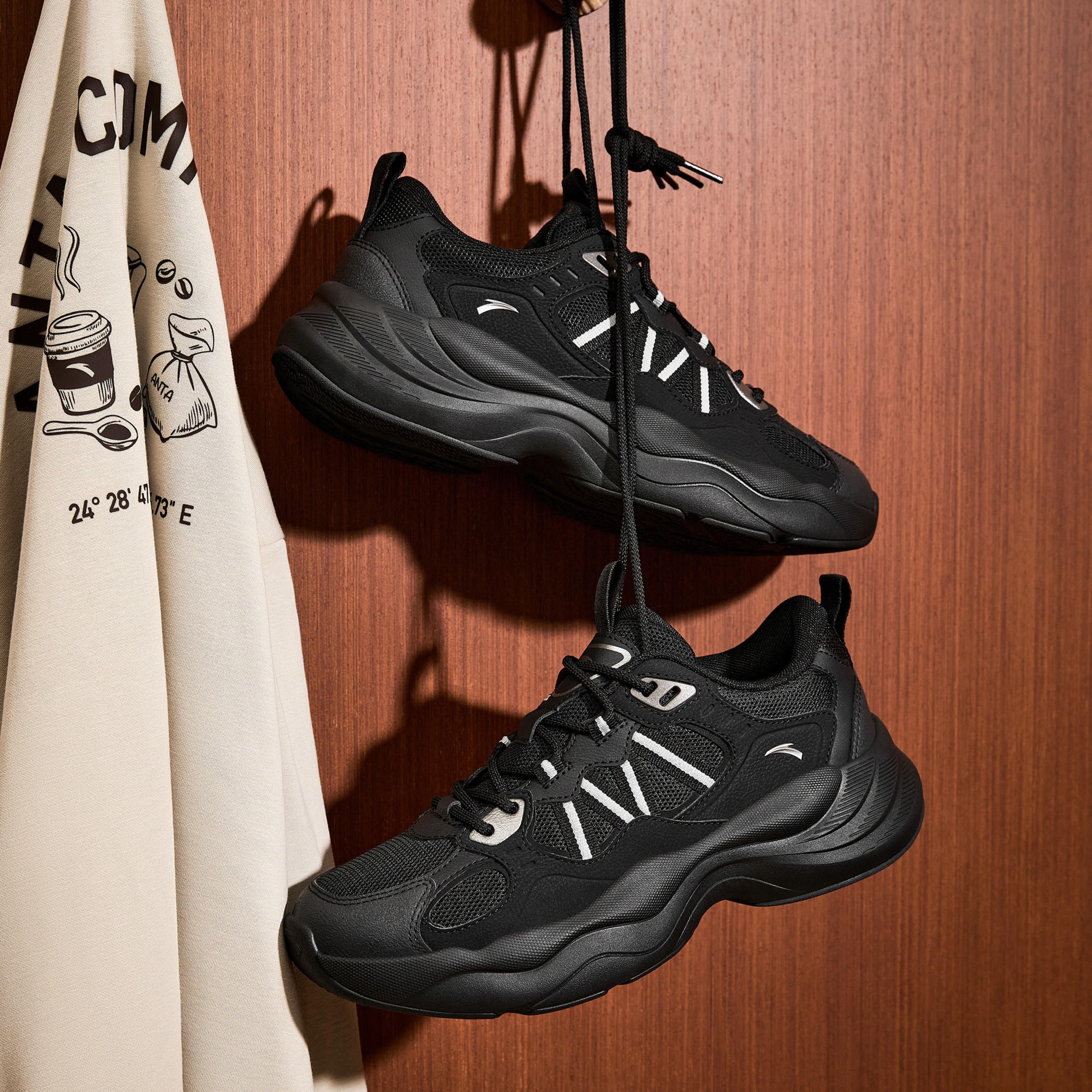 حذاء سنيكرز طول الكاحل برباط إغلاق للرجال من أنتا - بي جي تشانكي-sports-men-shoes-image-9