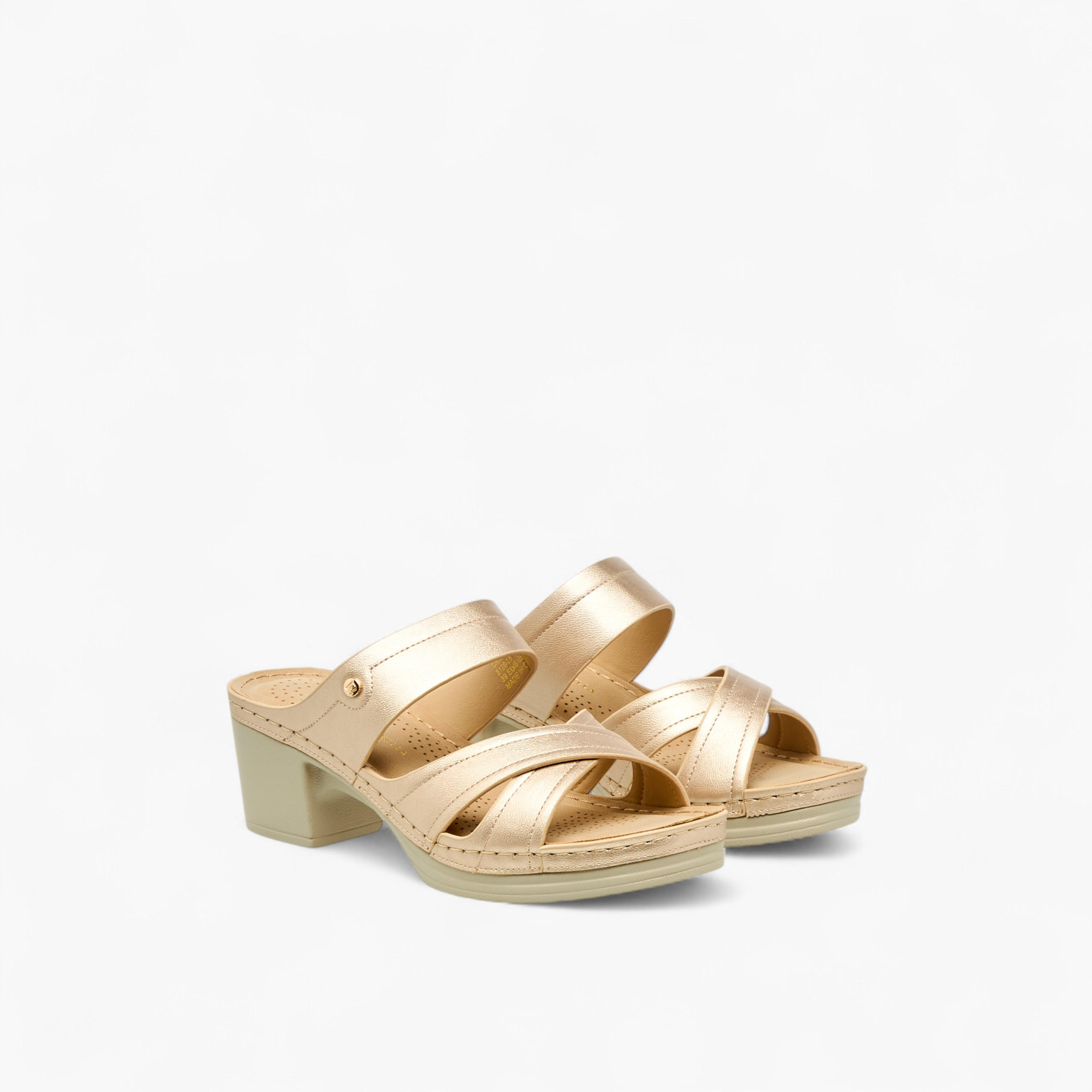 صندل بحزام متقاطع للنساء من فلورا بيلا-women-shoes-sandals-heeled-image-1