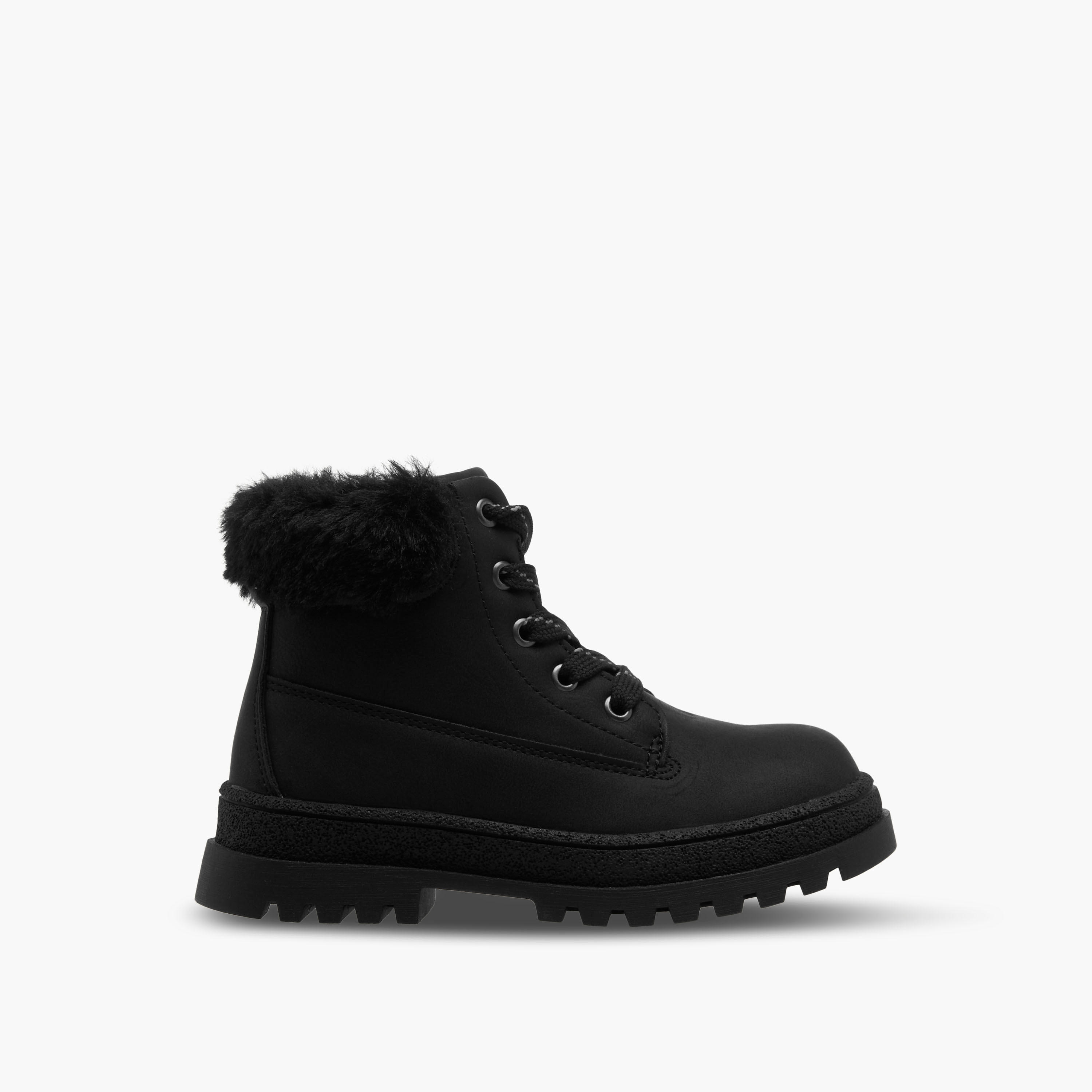 Flora Bella Girls Faux Fur Detail High Cut Boots-girls-shoes-boots-image-3
