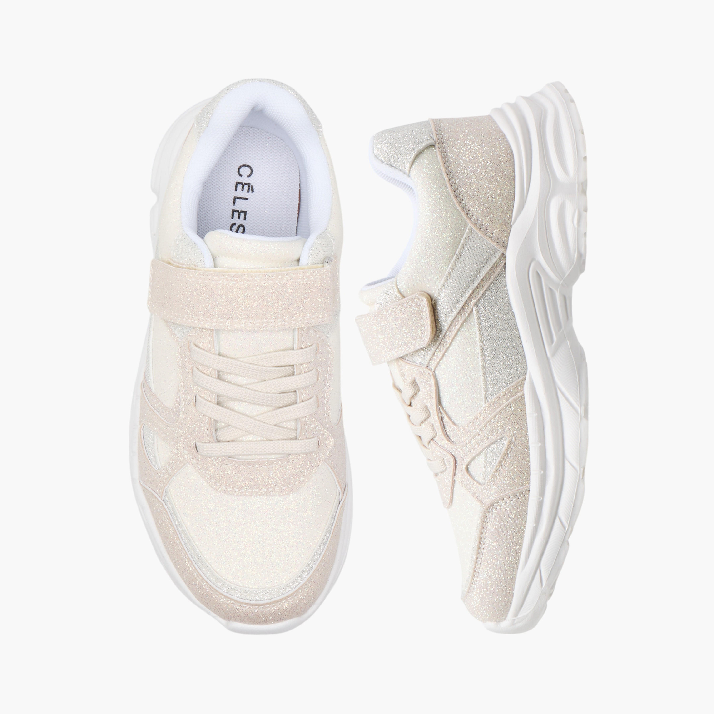 حذاء سنيكرز بألواح و شريط إغلاق للبنات من سيليست-girls-shoes-sneakers-image-1