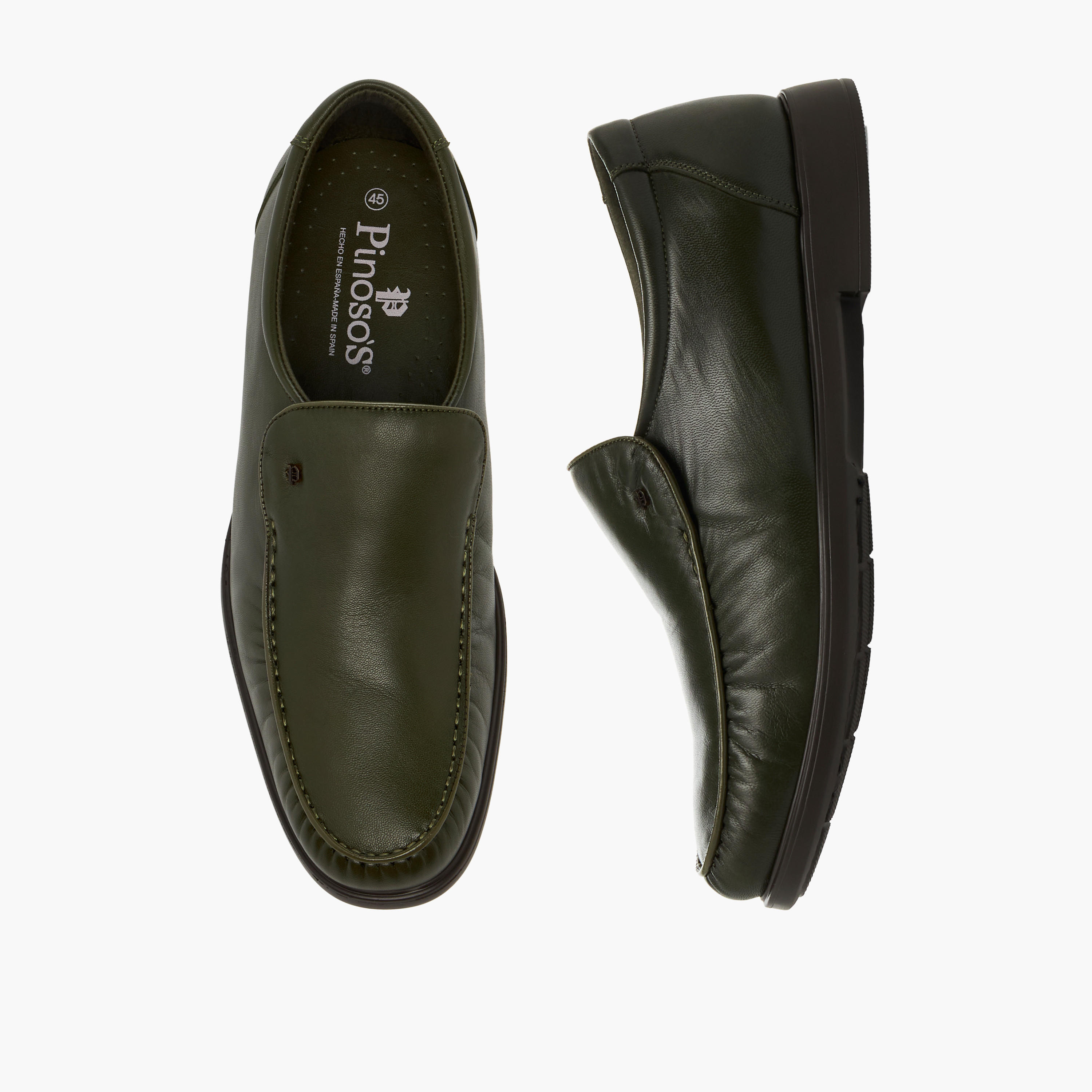 Pinosos Men Genuine Leather Slip-On Loafers-men-shoes-formalshoes-image-1