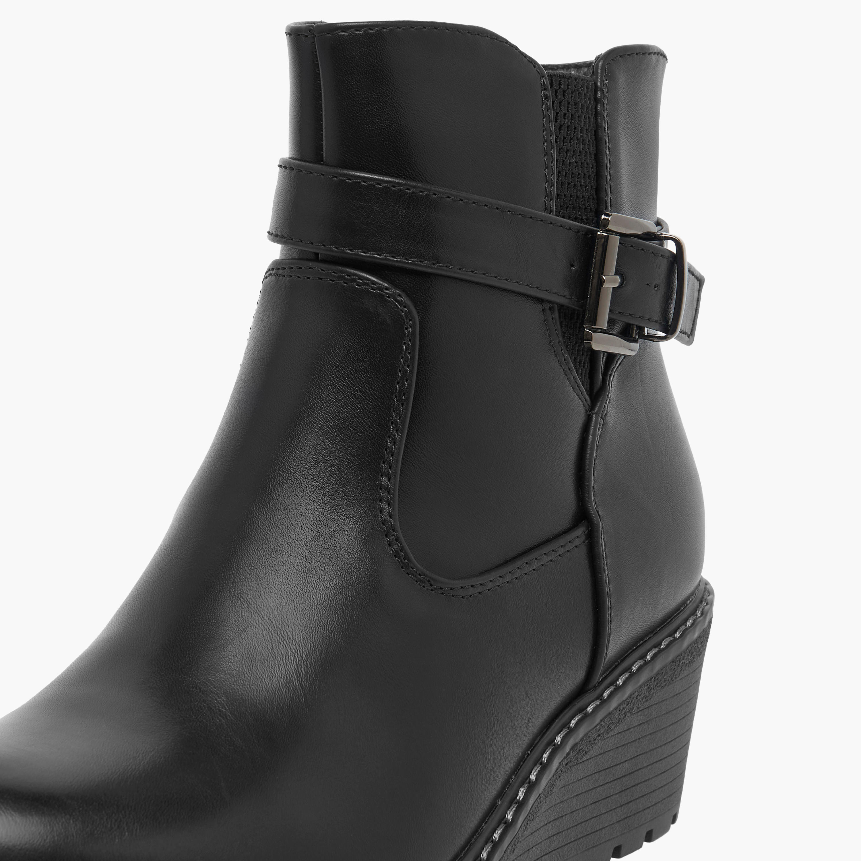 Celeste Women's Ankle Boots with Buckle Closure and Wedge Heel-women-shoes-boots-image-4