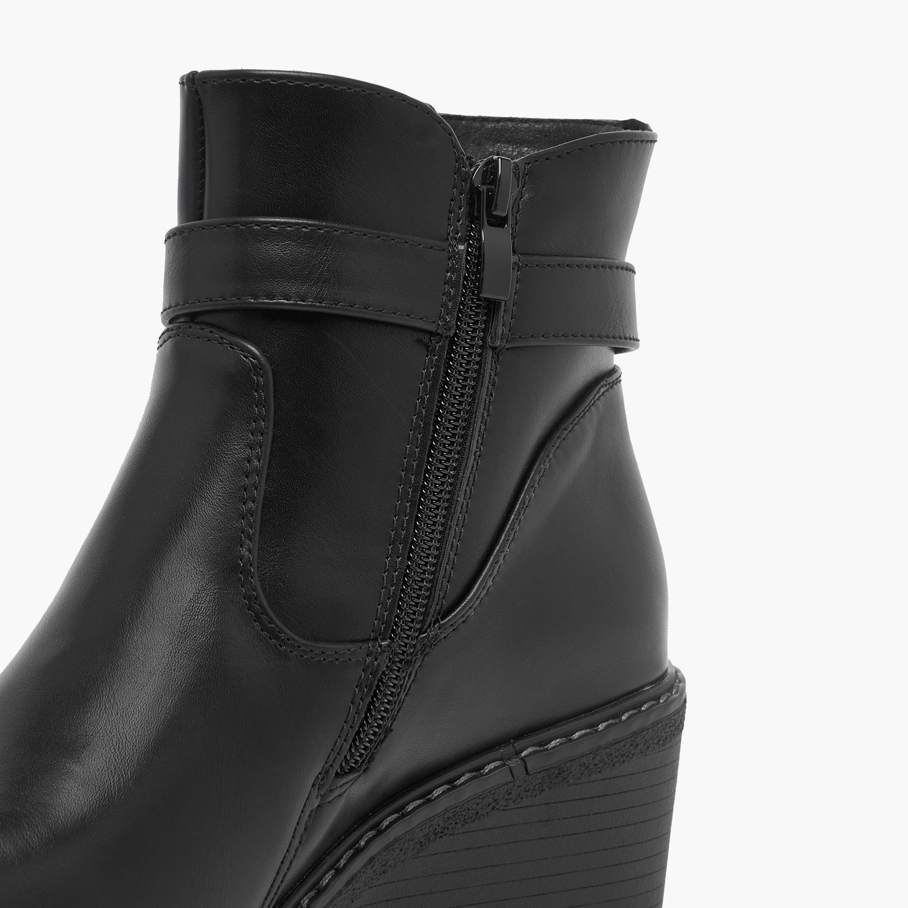 Celeste Women's Ankle Boots with Buckle Closure and Wedge Heel-women-shoes-boots-image-5