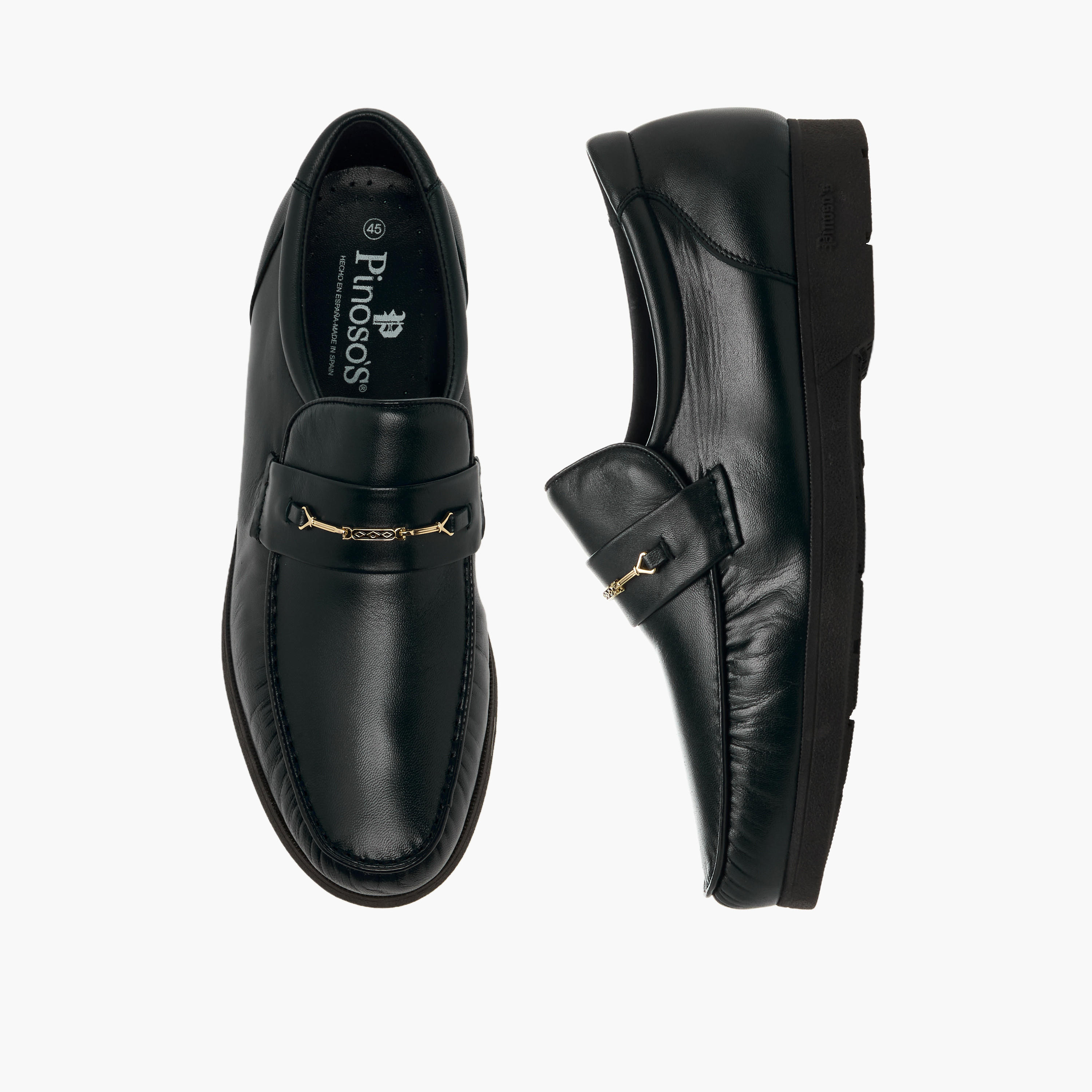 Pinosos Men Genuine Leather Slip-On Loafers-men-shoes-formalshoes-image-1