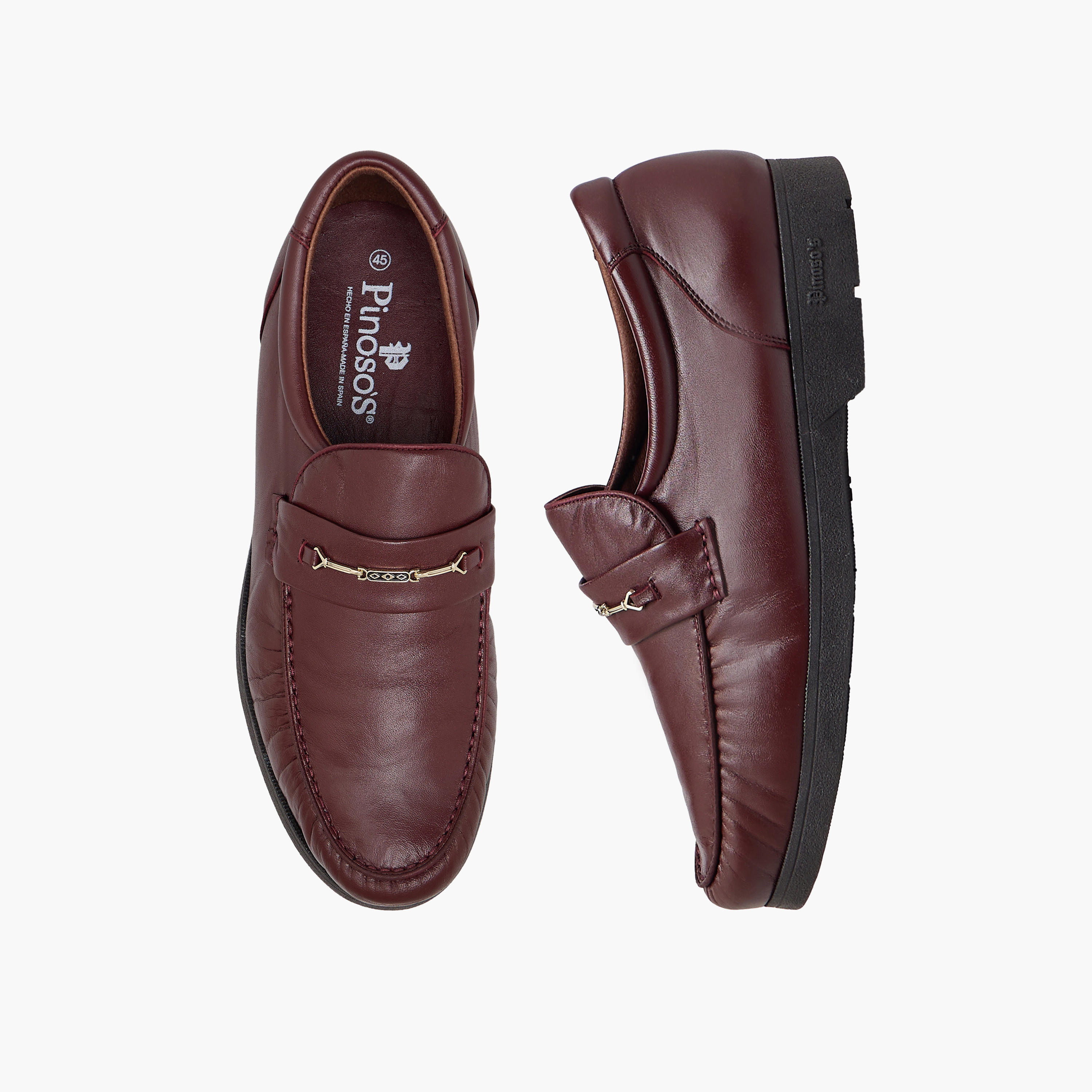 Pinosos Men Genuine Leather Slip-On Loafers-men-shoes-formalshoes-image-1