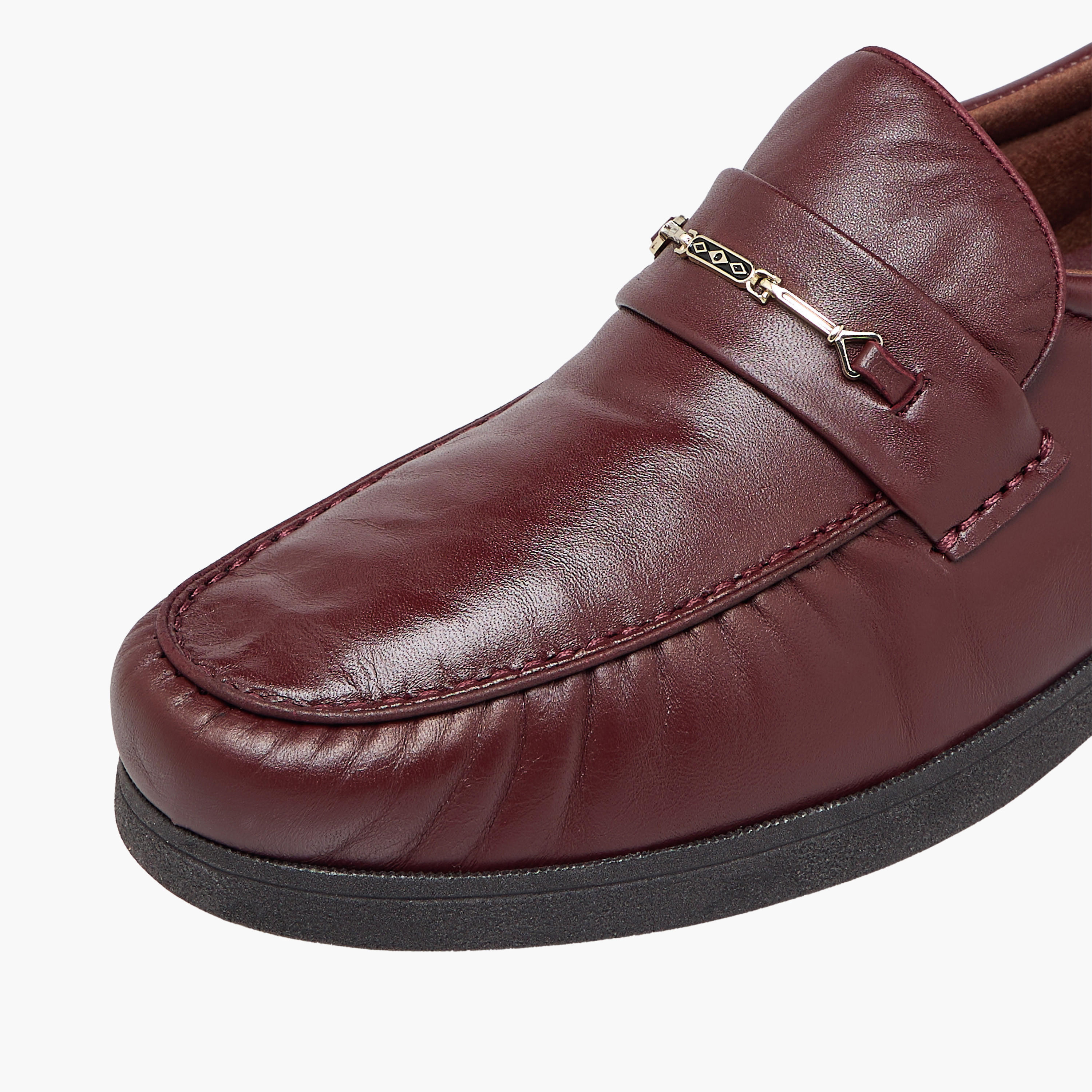 Pinosos Men Genuine Leather Slip-On Loafers-men-shoes-formalshoes-image-7