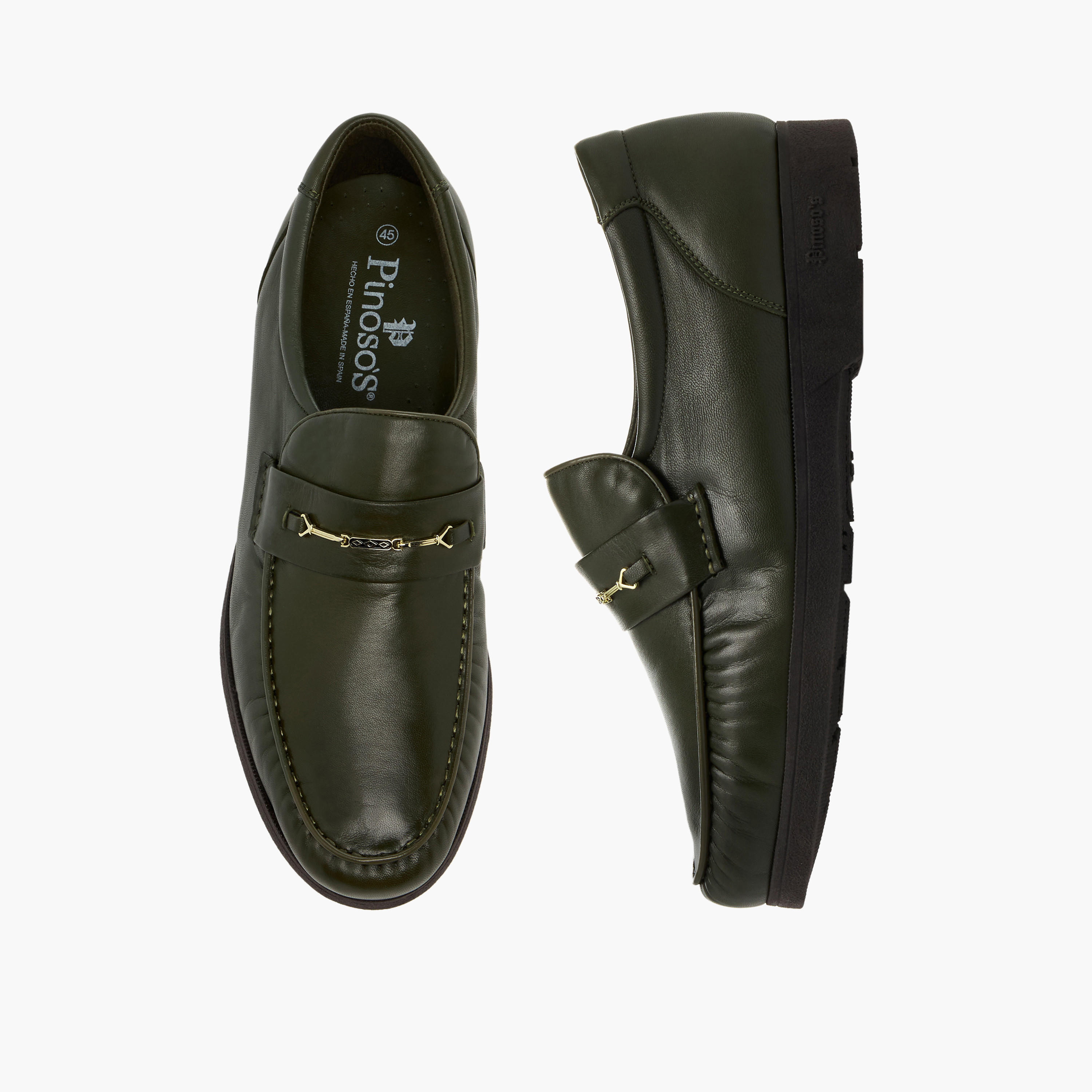 Pinosos Men Genuine Leather Slip-On Loafers-men-shoes-formalshoes-image-1