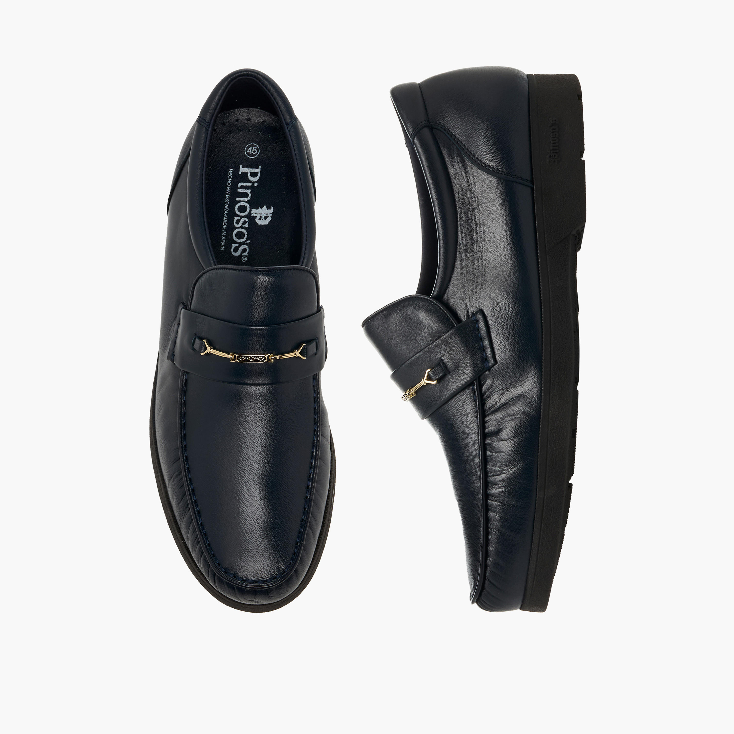Pinosos Men Genuine Leather Slip-On Loafers-men-shoes-formalshoes-image-1