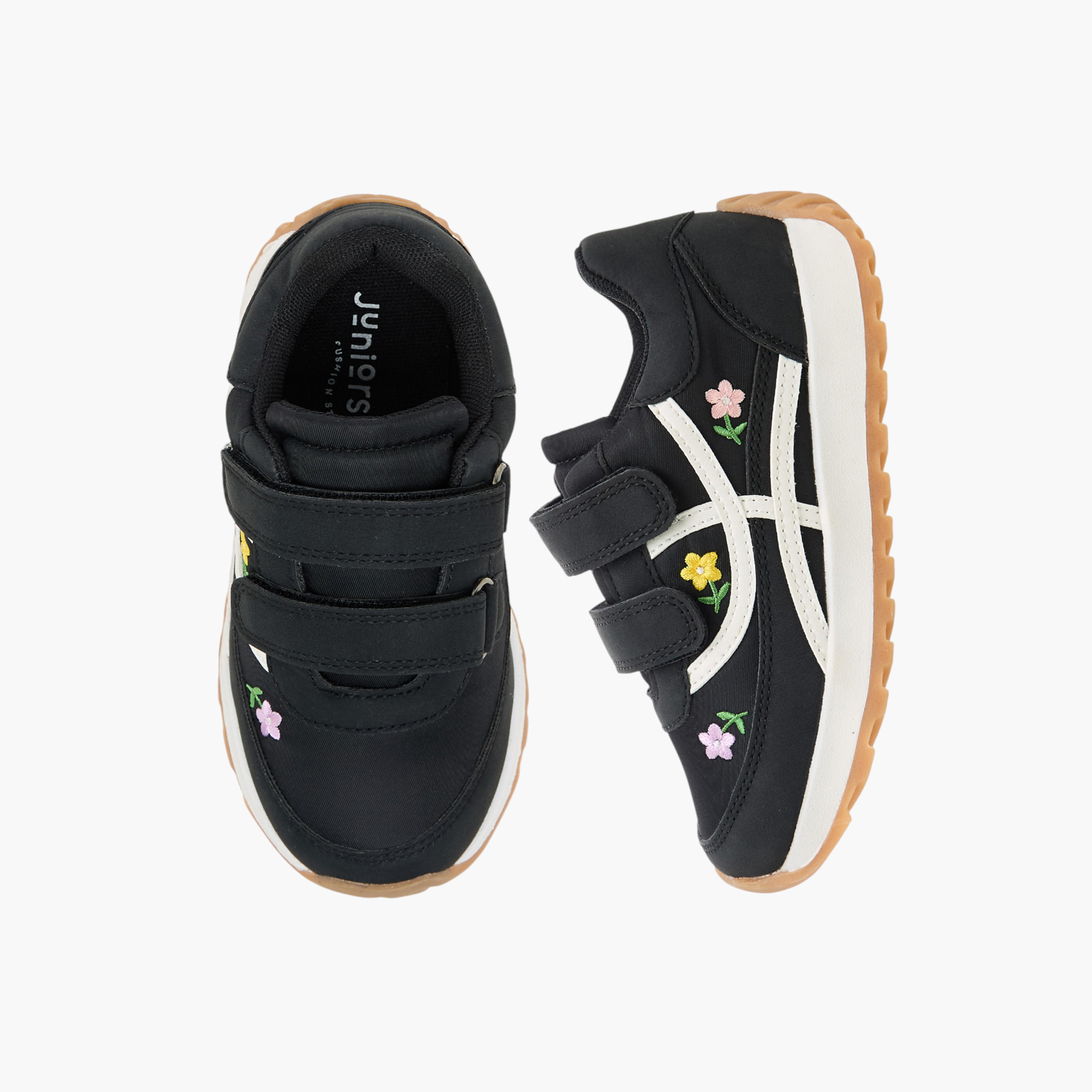 حذاء سنيكرز مطرّز بزهور للبنات من جونيورز-girls-shoes-sneakers-image-1