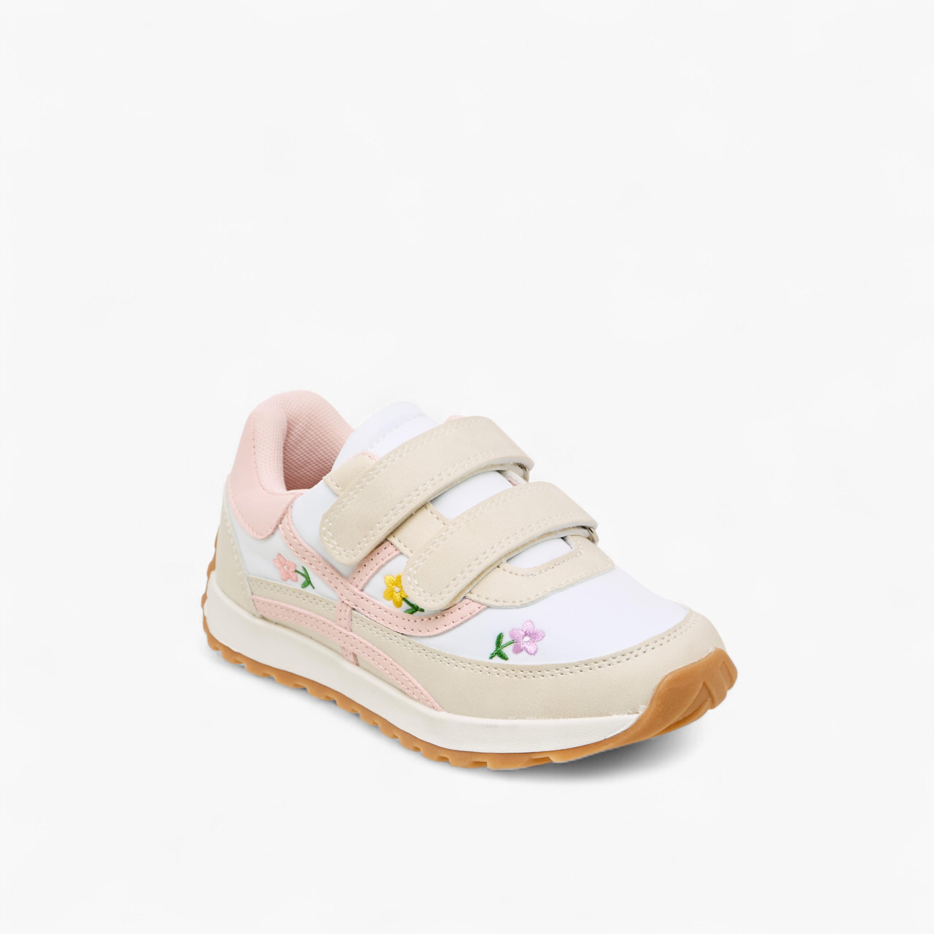 حذاء سنيكرز مطرّز بزهور للبنات من جونيورز-girls-shoes-sneakers-image-2