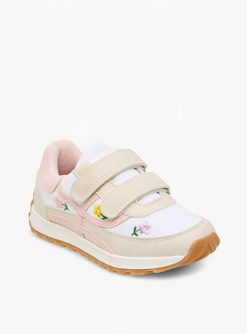 حذاء سنيكرز مطرّز بزهور للبنات من جونيورز-girls-shoes-sneakers-image-2