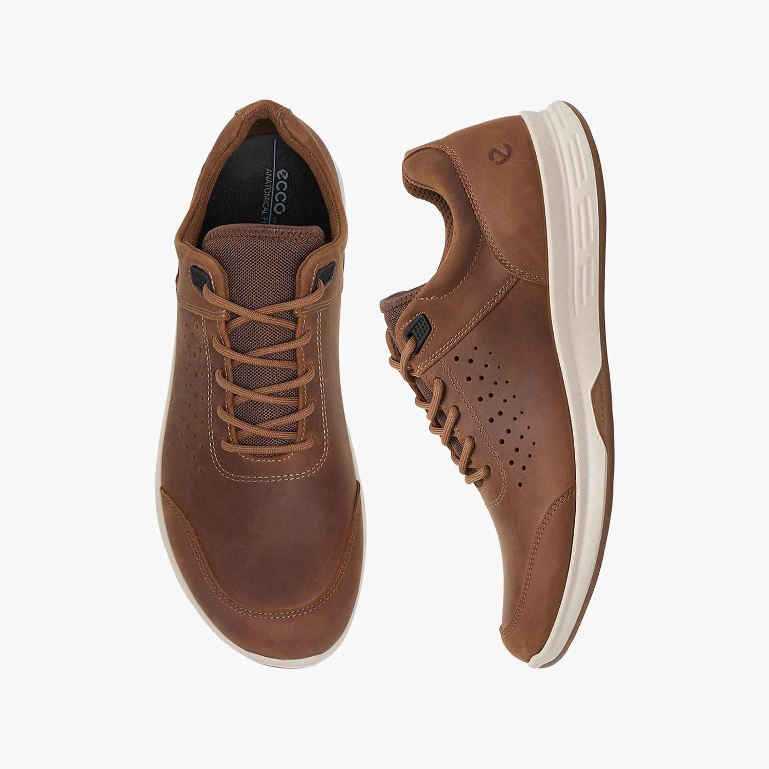 Ecco Men Leather Lace-Up Ankle Sneakers-men-shoes-sneakers-image-1