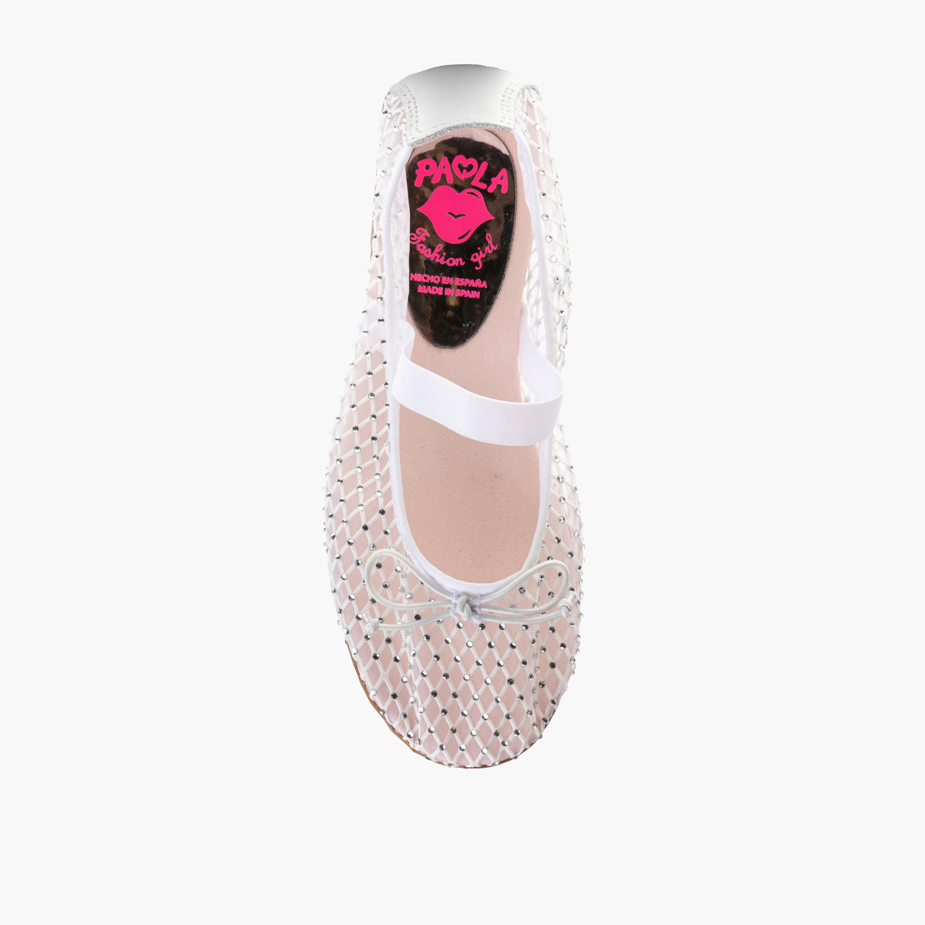 Pablosky Girls' Textured Slip-on Ballerina with Elastic Closure-girls-shoes-ballerinas-image-4