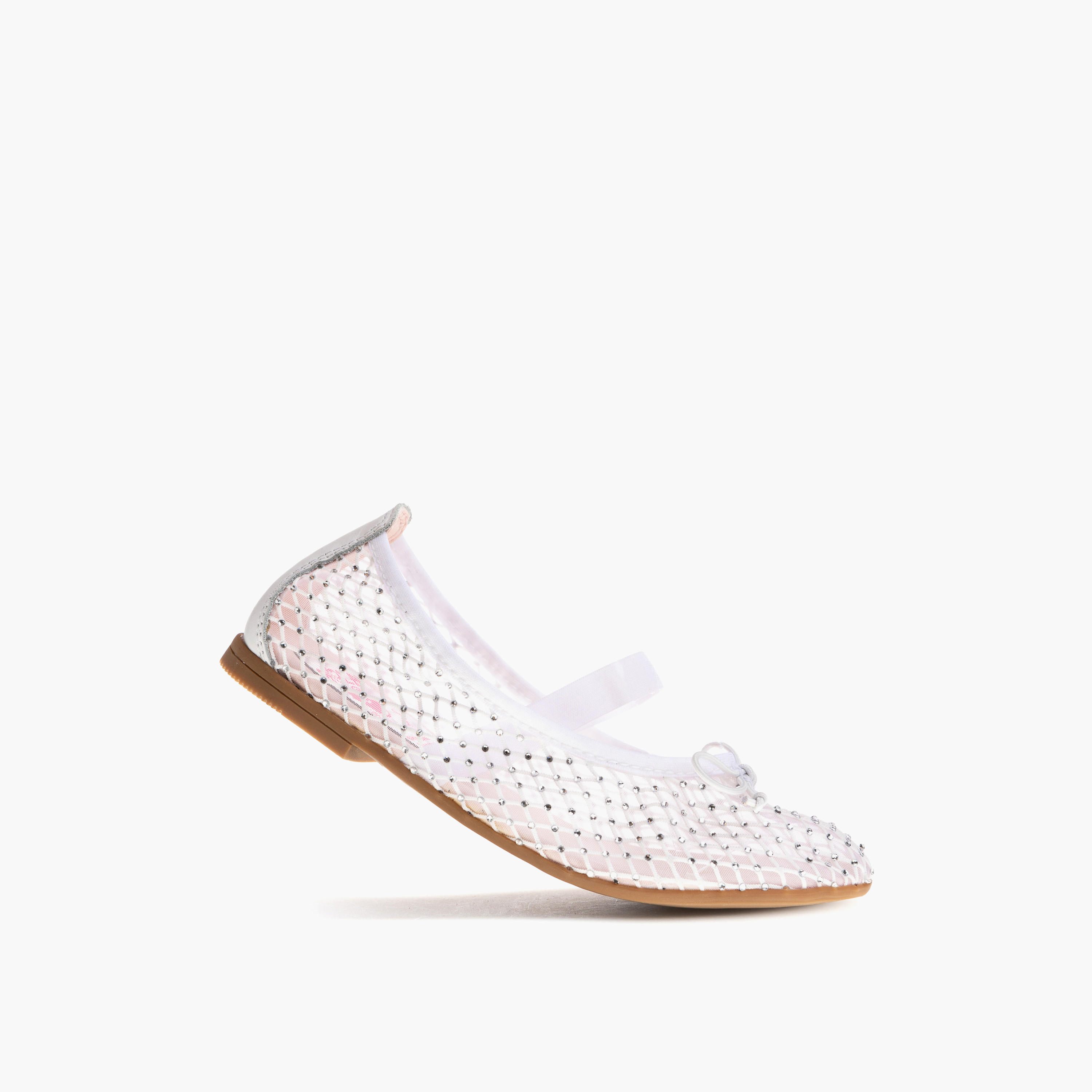 Pablosky Girls' Textured Slip-on Ballerina with Elastic Closure-girls-shoes-ballerinas-image-5