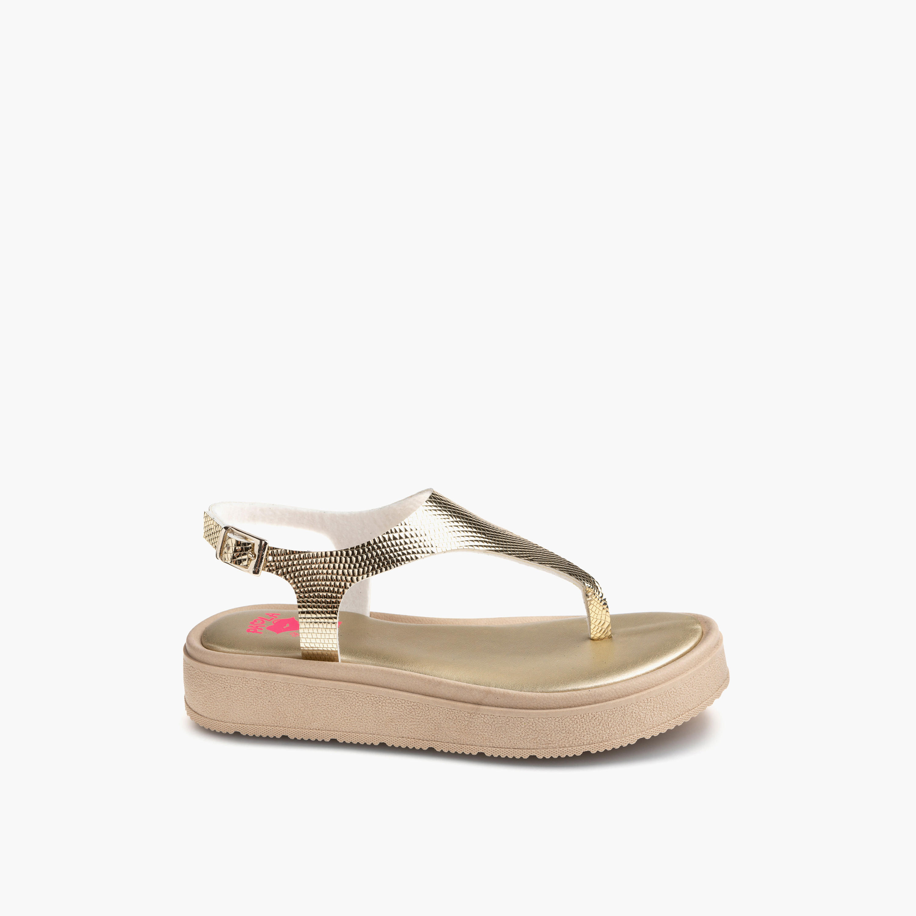صندل بارز الملمس بإبزيم إغلاق للبنات من بابلوسكي-girls-shoes-sandals-image-1