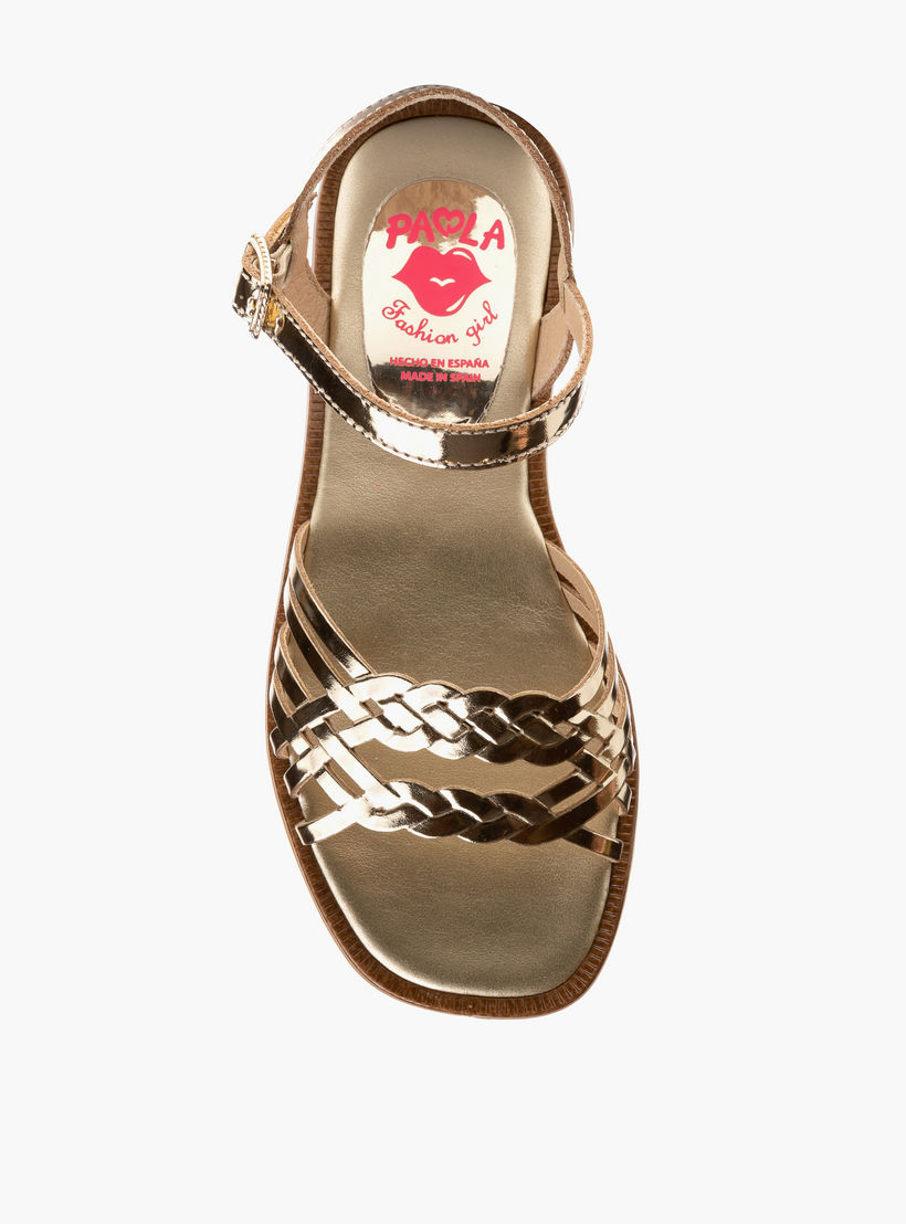 صندل بحزام متقاطع وإبزيم إغلاق للبنات من بابلوسكي-girls-shoes-sandals-image-4