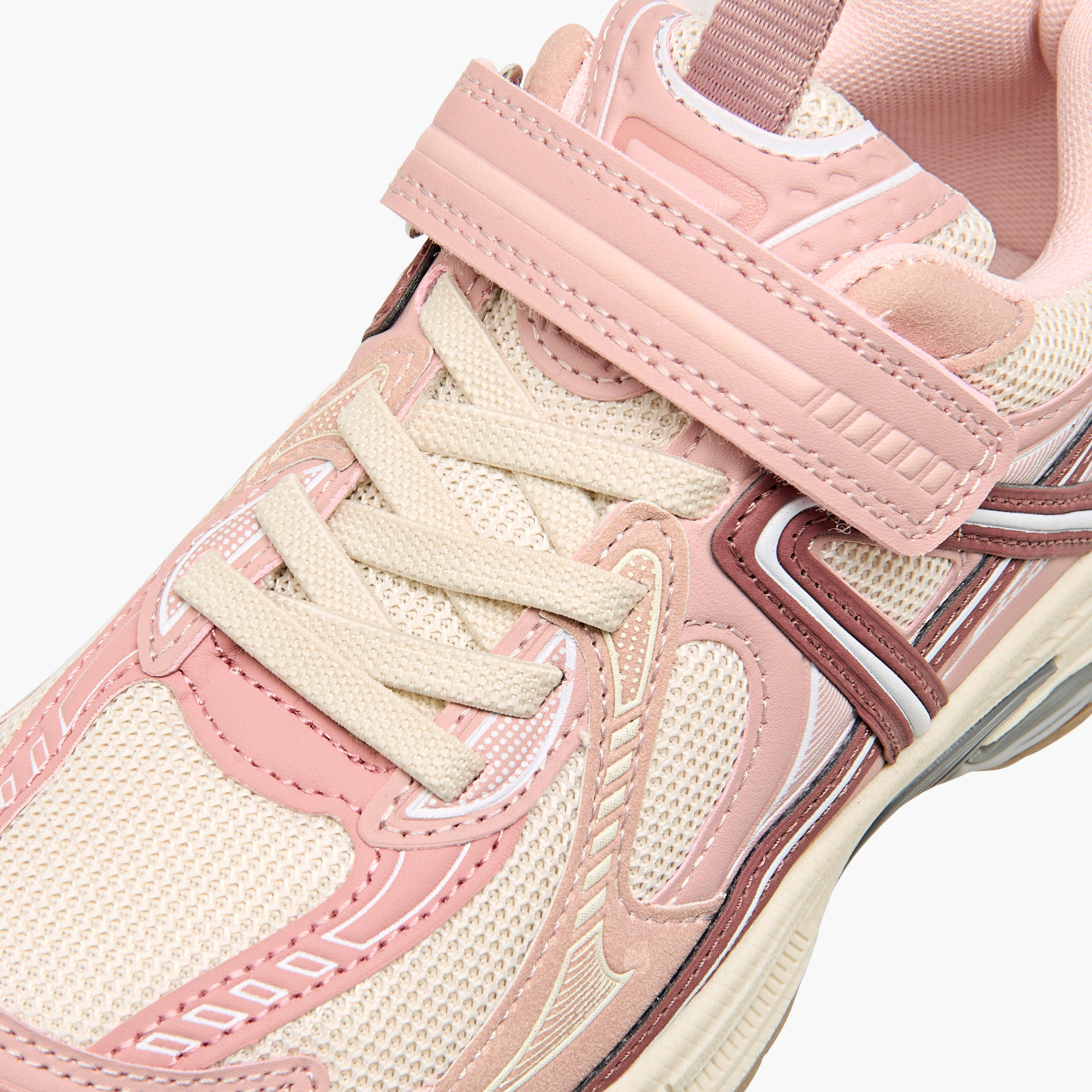 Juniors Panelled Sneakers with Hook and Loop Closure-girls-shoes-sneakers-image-4