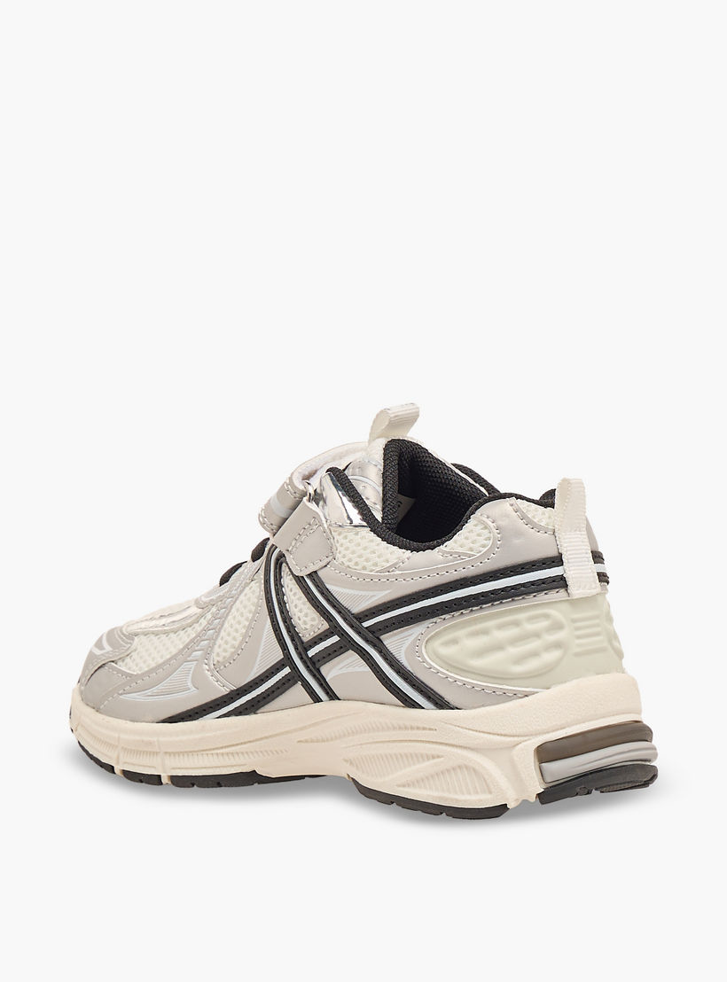 Juniors Panelled Sneakers with Hook and Loop Closure-girls-shoes-sneakers-image-5