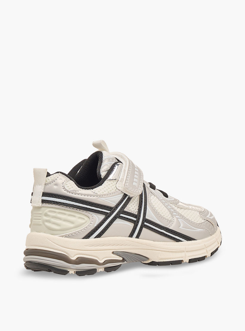 Juniors Panelled Sneakers with Hook and Loop Closure-girls-shoes-sneakers-image-6