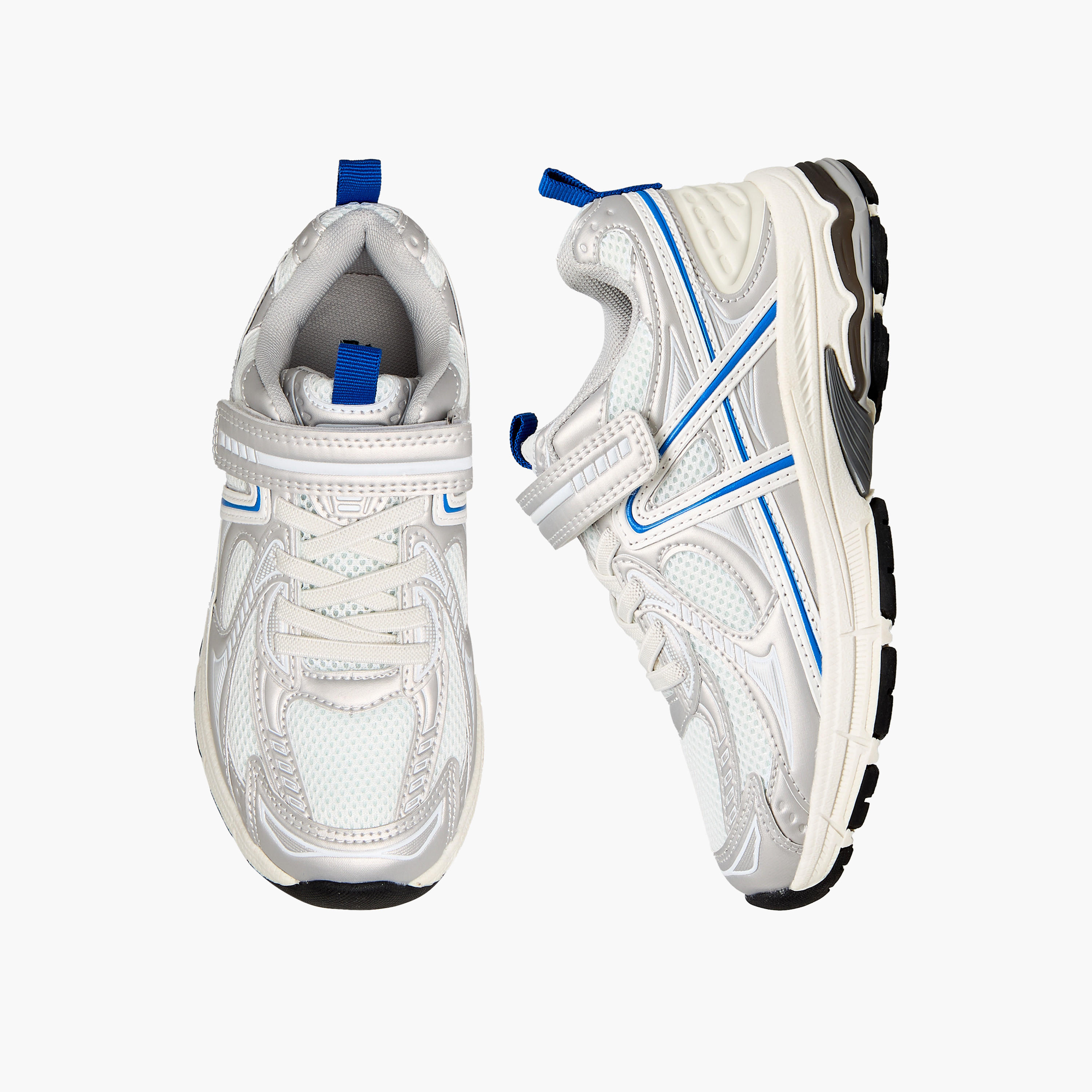 Mister Duchini Panelled Sneakers with Hook and Loop Closure-boys-shoes-sneakers-image-1