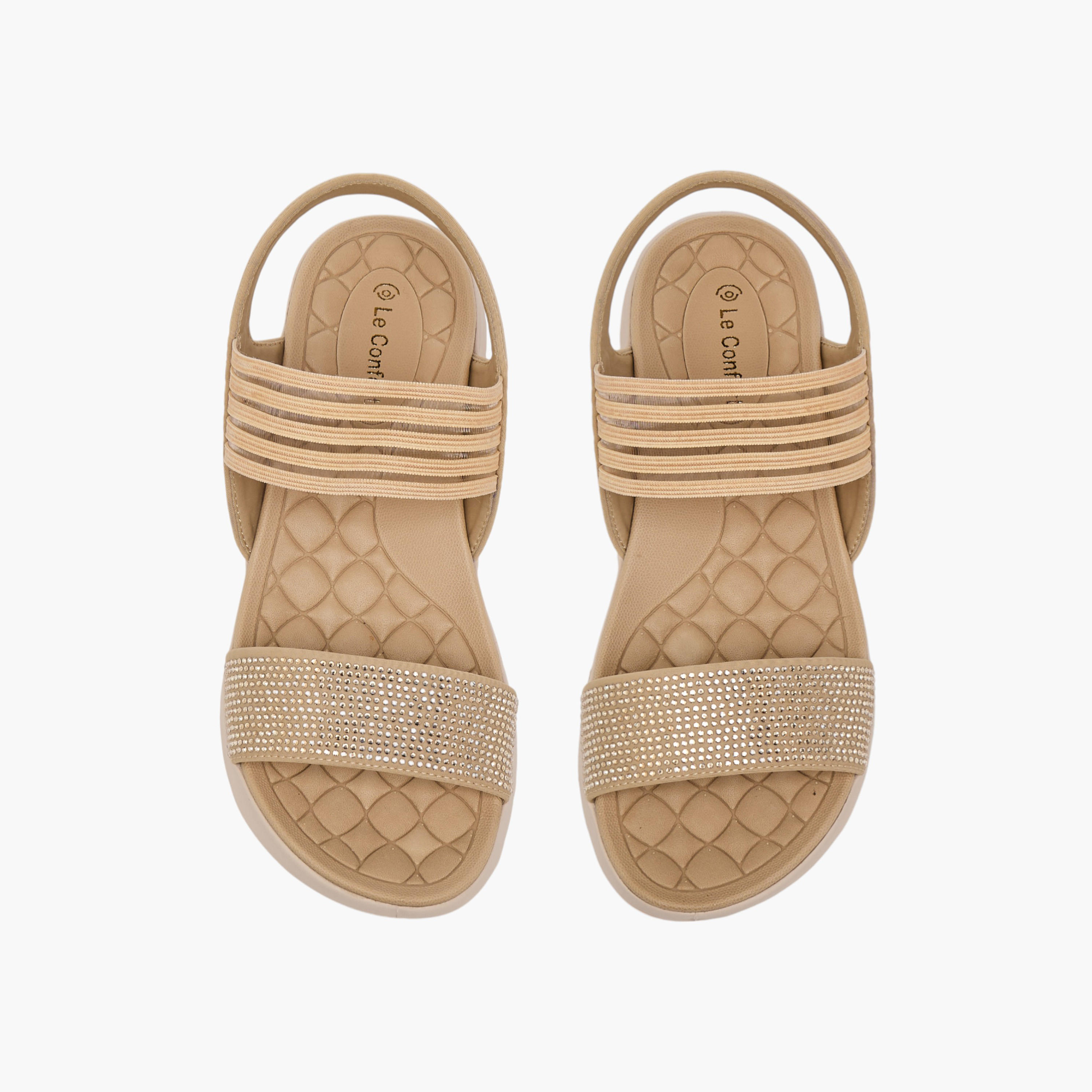 صندل بكعب فلاتفورم وحبل خلفي للنساء من لو كونفورت-women-shoes-sandals-heeled-image-1