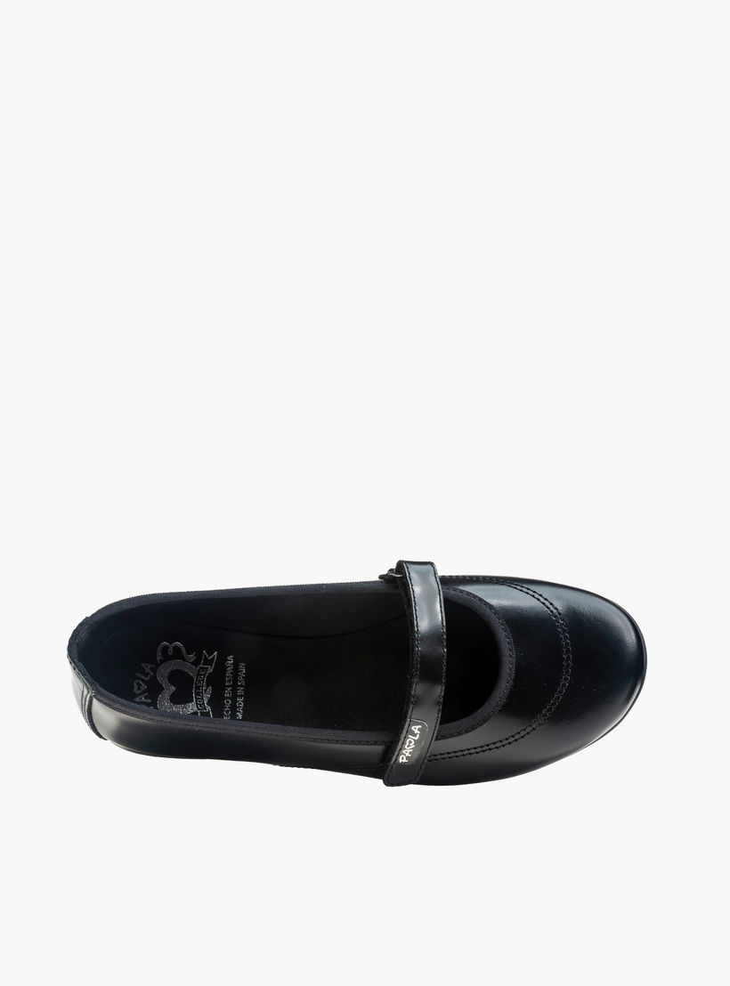 حذاء ماري جين مدرسي جلد بشريط إغلاق لاصق للبنات من بابلوسكي-girls-shoes-maryjanes-image-3