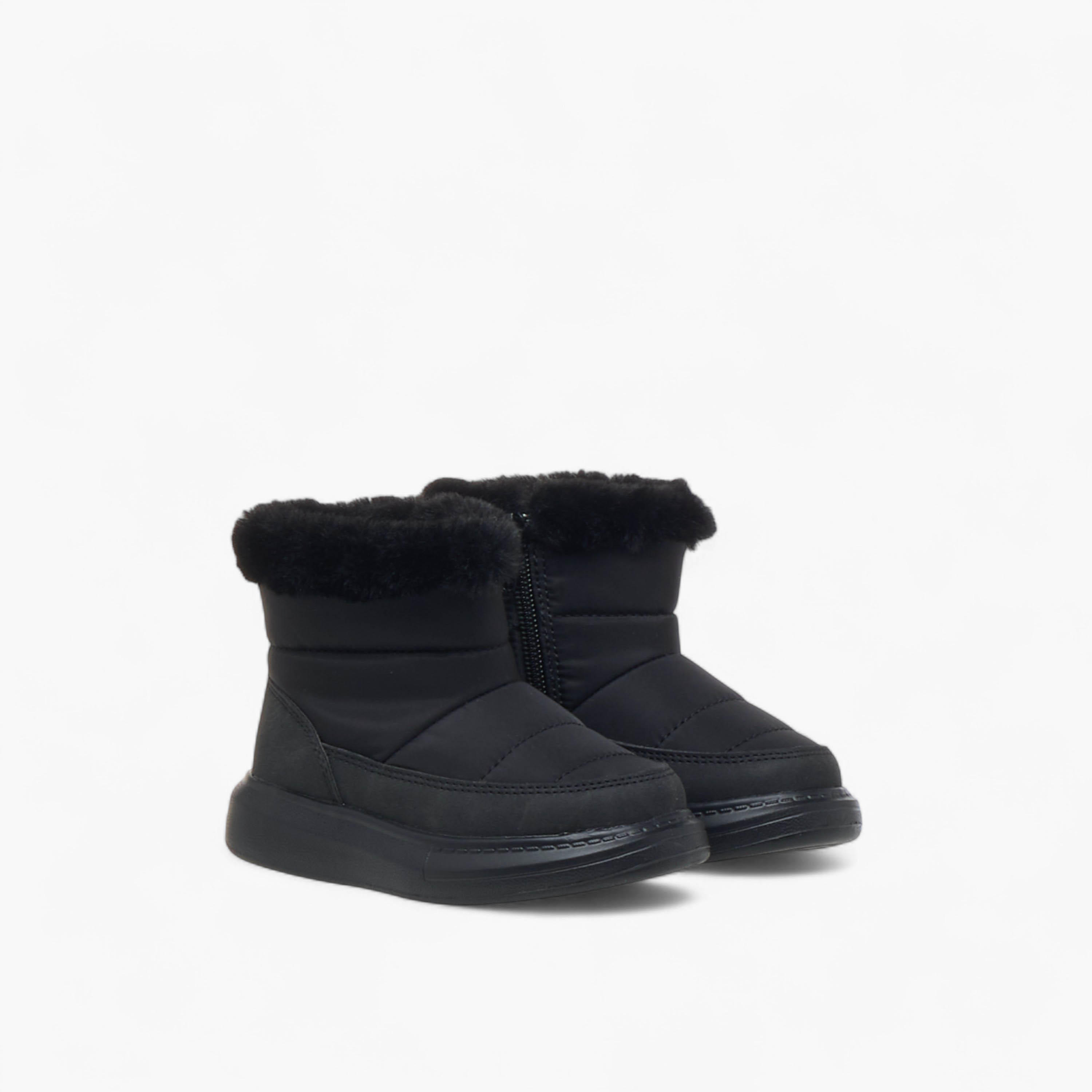 بوت بطول الكاحل بزينة فرو صناعي وسحاب إغلاق من بيرفيت-girls-shoes-boots-image-1