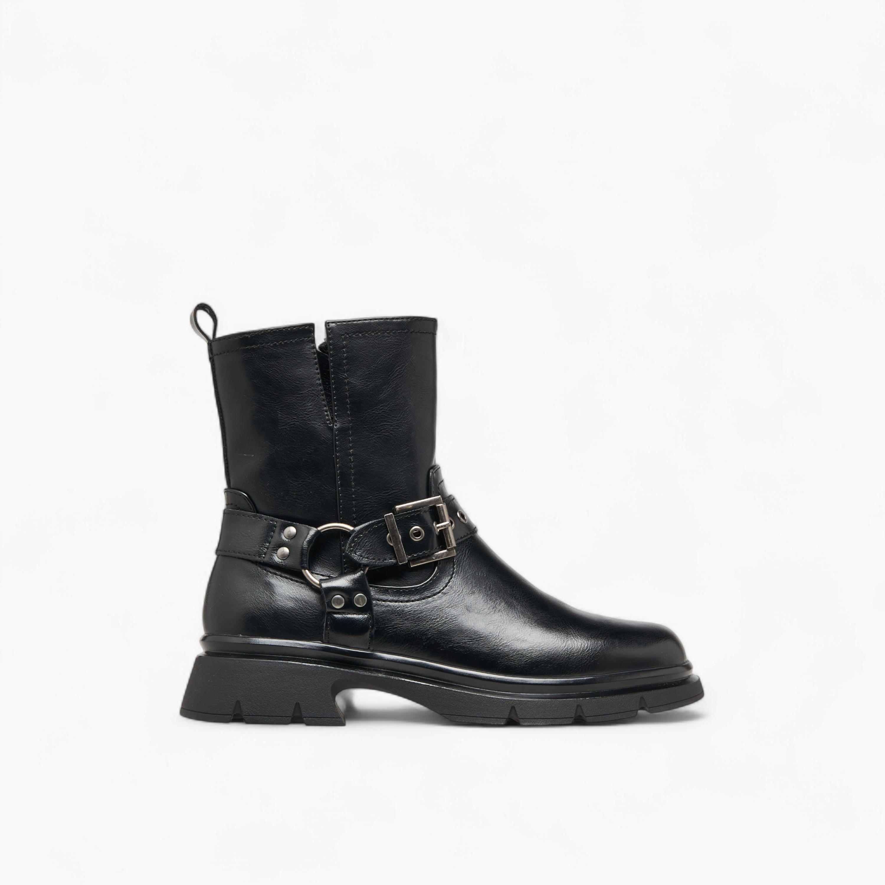 Celeste Women's Buckle Accent Ankle Boots with Block Heels and Zip Closure-women-shoes-boots-image-3