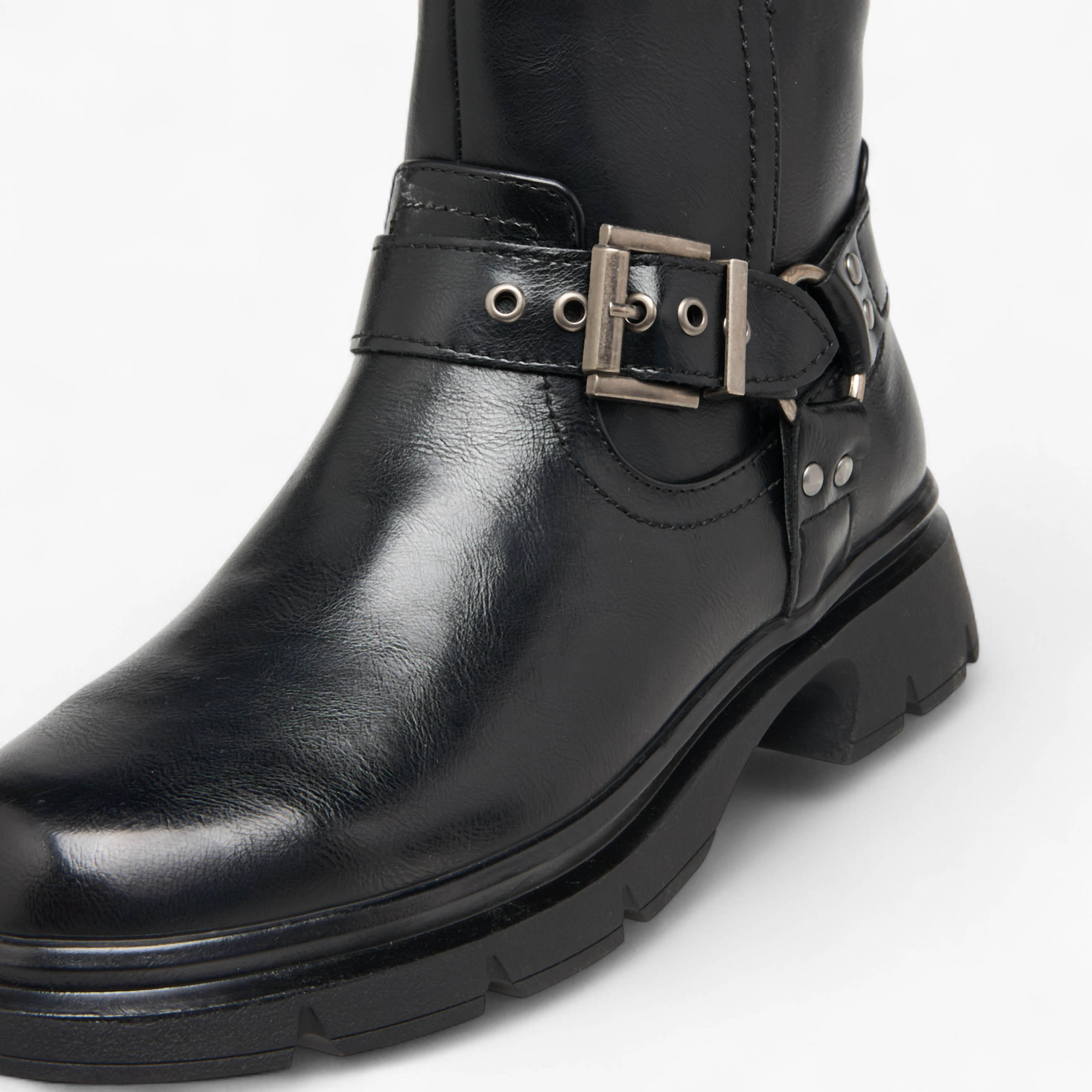 Celeste Women's Buckle Accent Ankle Boots with Block Heels and Zip Closure-women-shoes-boots-image-4