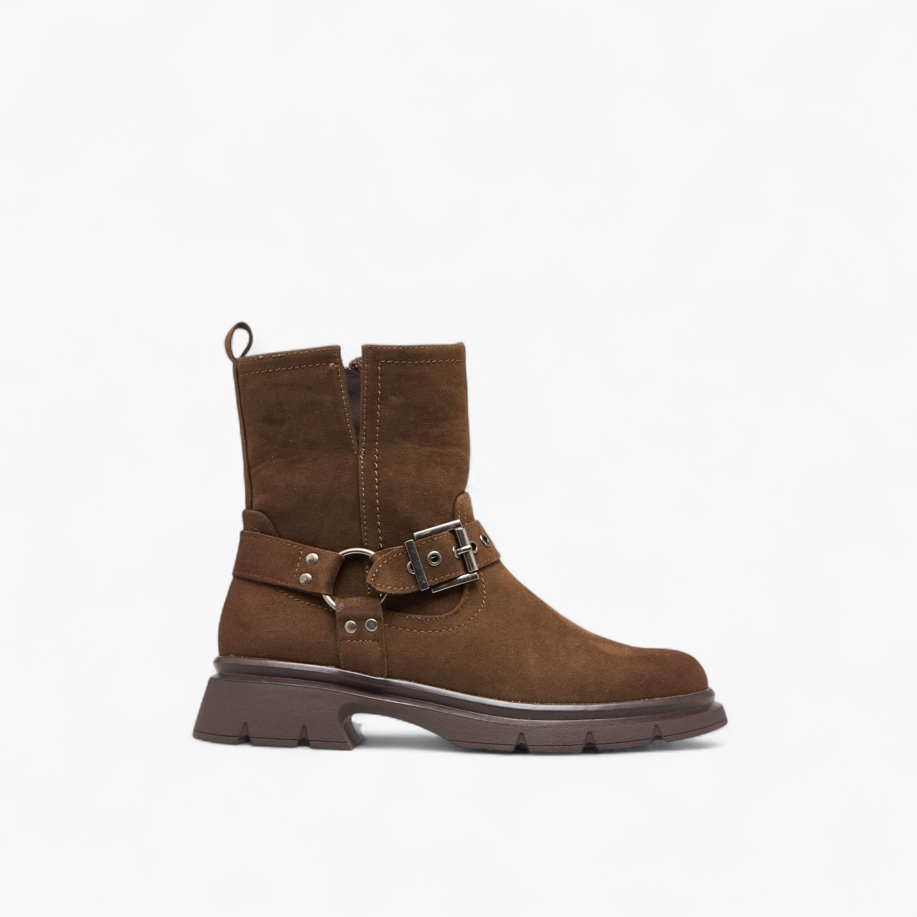 Celeste Women's Buckle Accent Ankle Boots with Block Heels and Zip Closure-women-shoes-boots-image-3