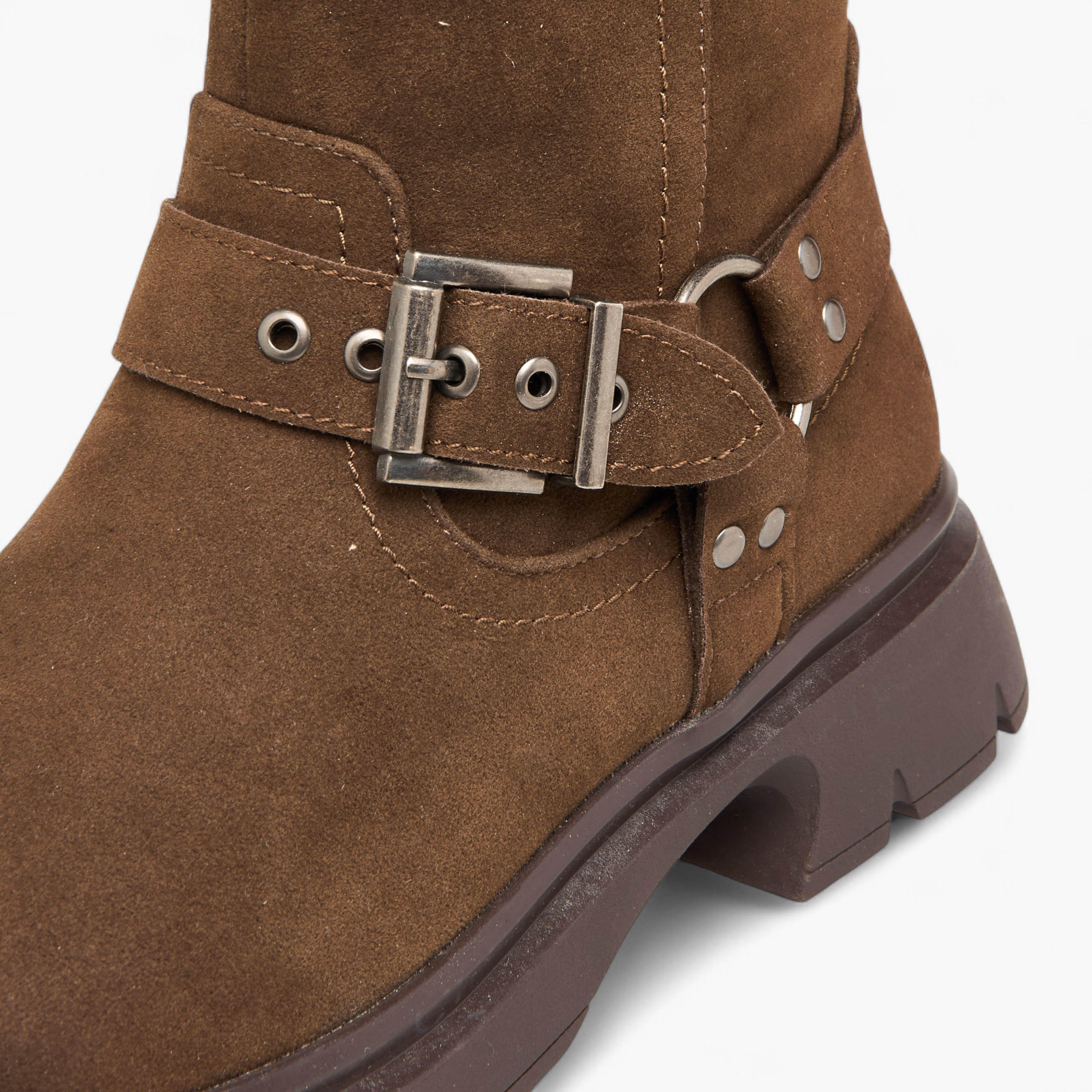 Celeste Women's Buckle Accent Ankle Boots with Block Heels and Zip Closure-women-shoes-boots-image-4