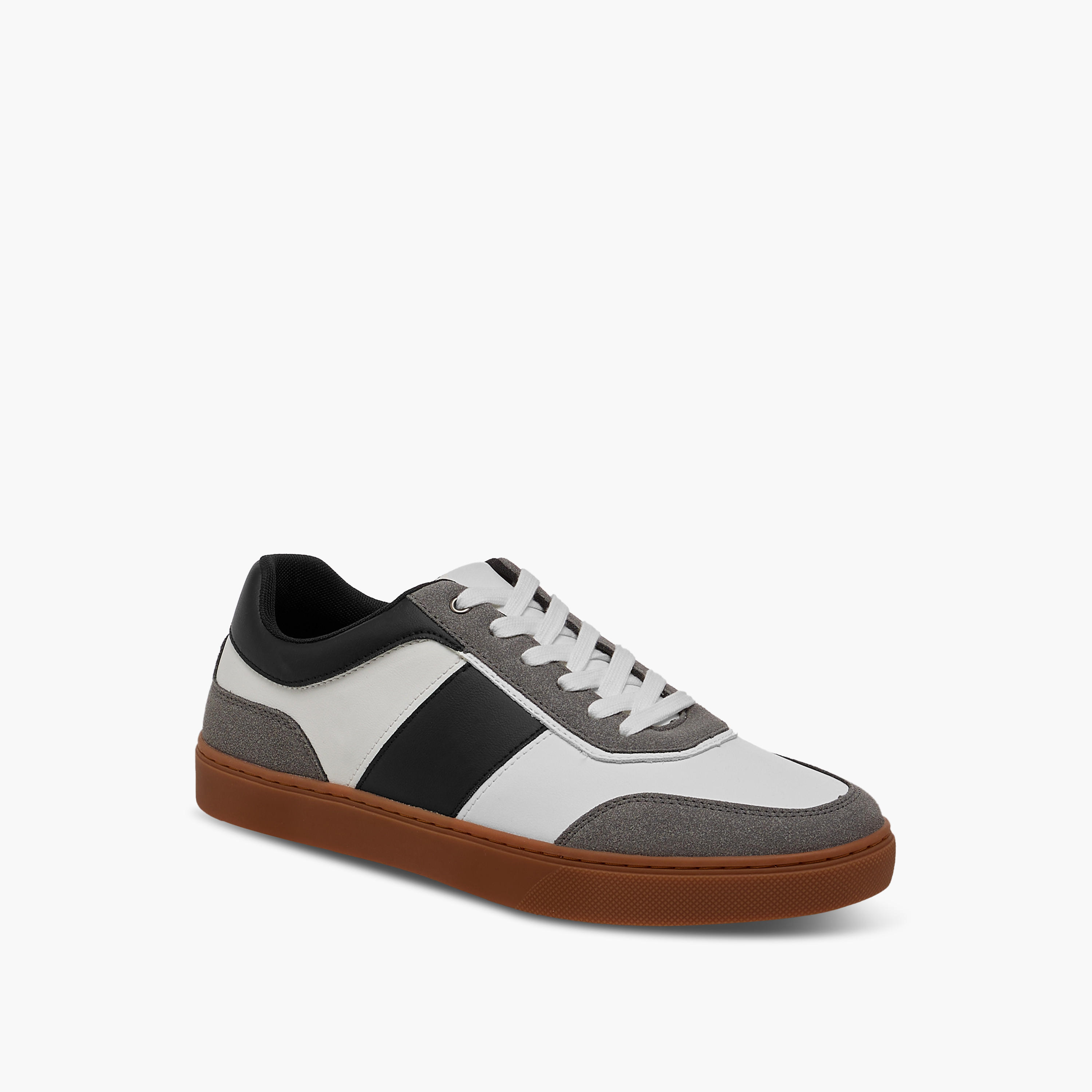 LBL by Shoexpress Panelled Sneakers with Lace-Up Closure-men-shoes-sneakers-image-2