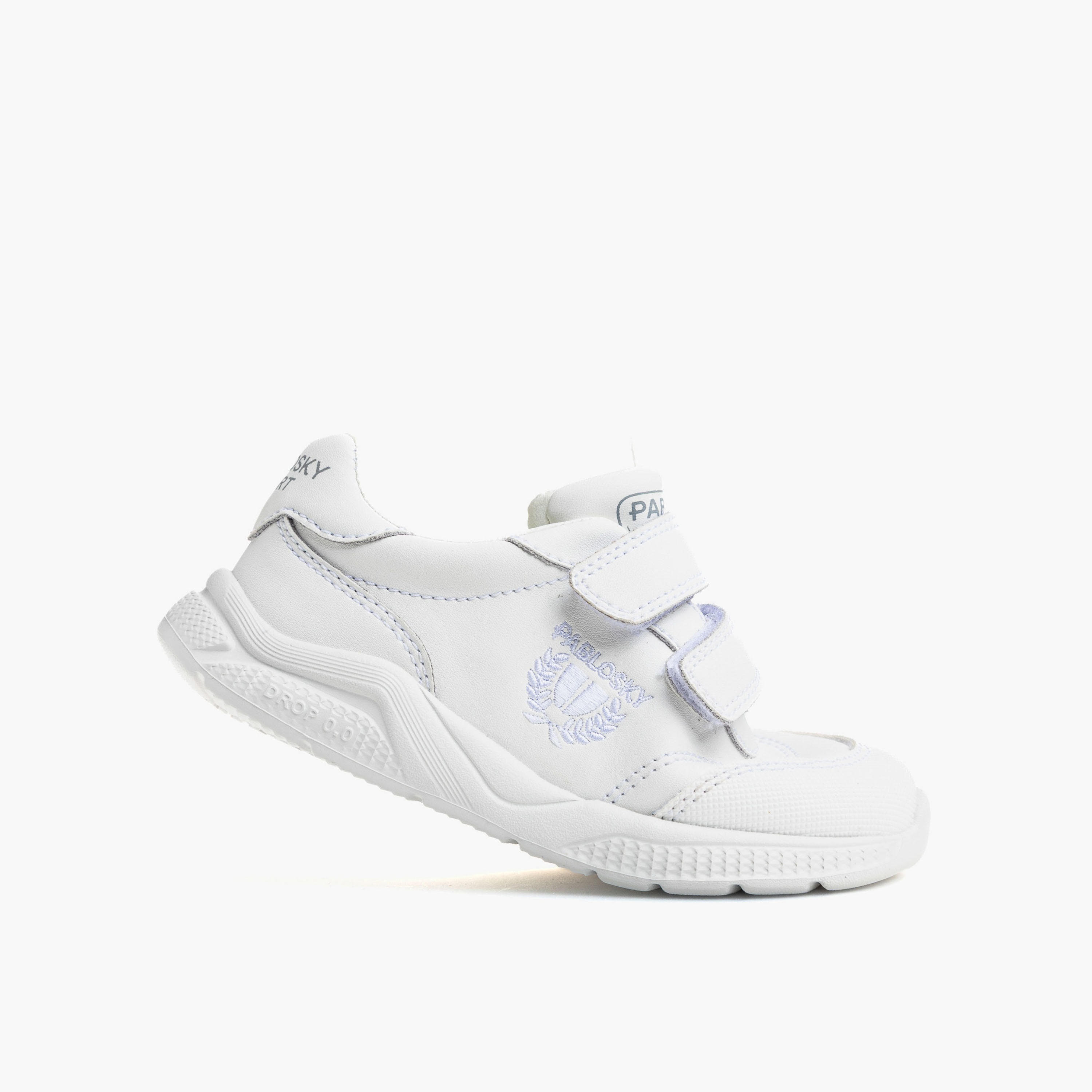 Pablosky Girls Leather Hook & Loop Ankle Sneakers-girls-shoes-sneakers-image-4