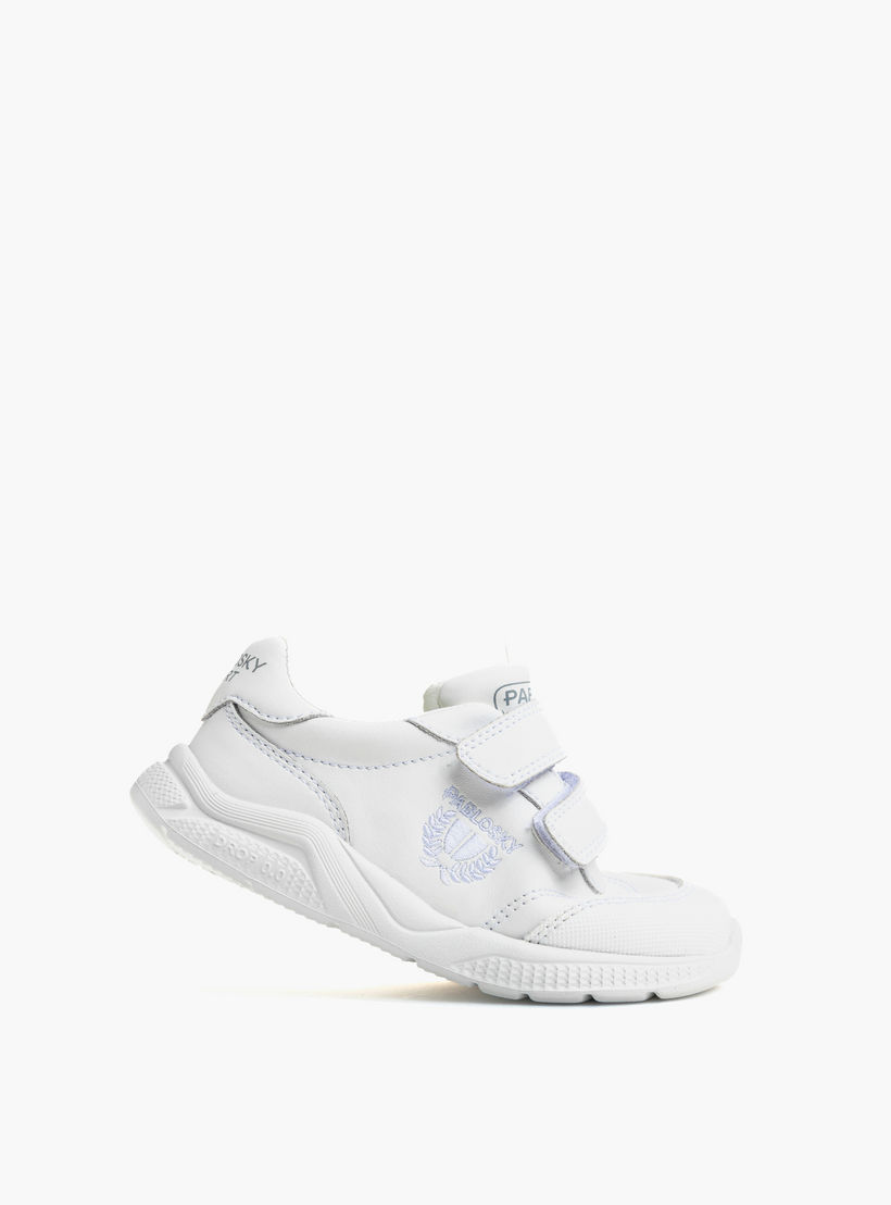 حذاء سنيكرز جلد طول الكاحل بتفاصيل الشعار للبنات من بابلوسكي-girls-shoes-sneakers-image-4