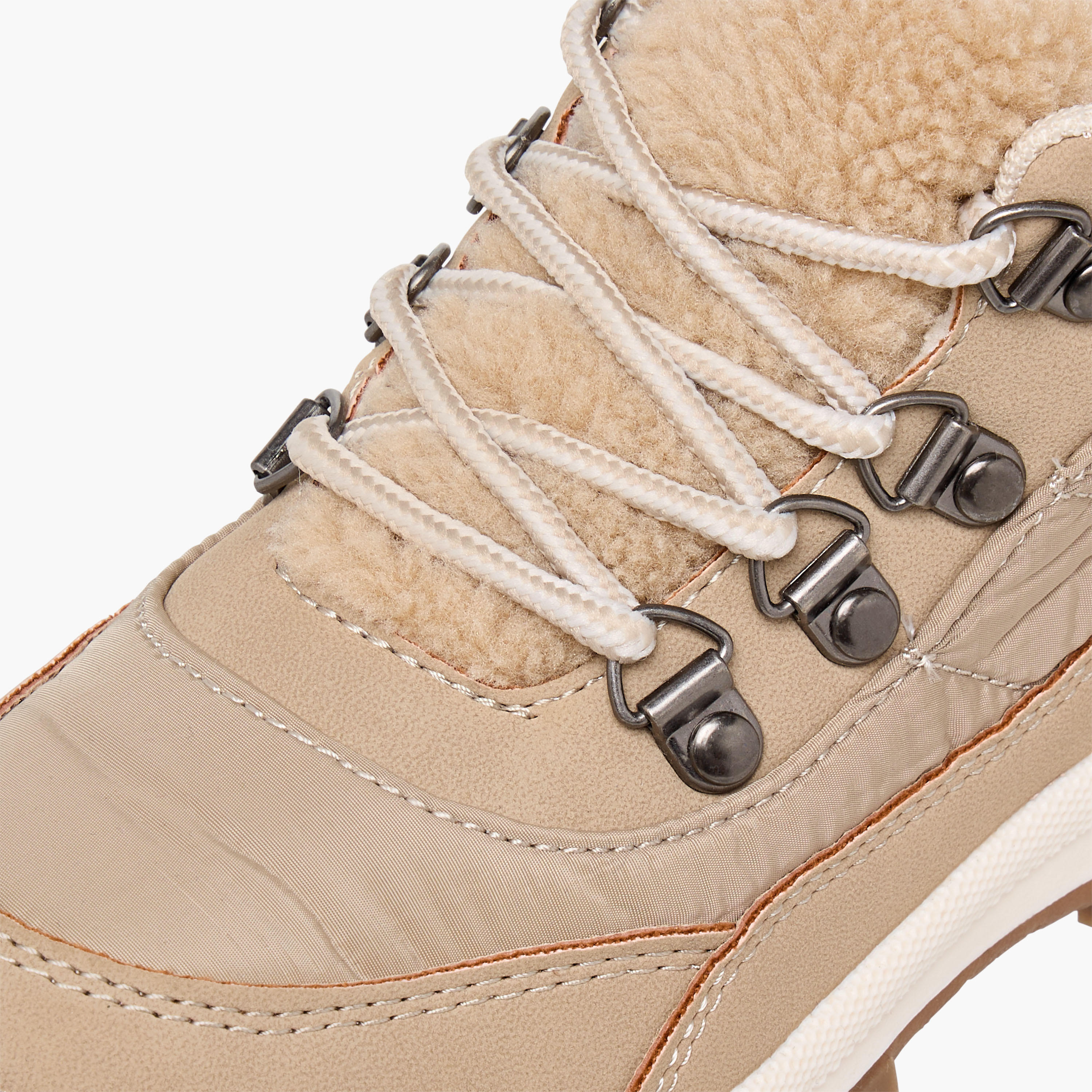 Juniors Boys Panelled High Cut Boots with Lace-Up Closure-boys-shoes-boots-image-4