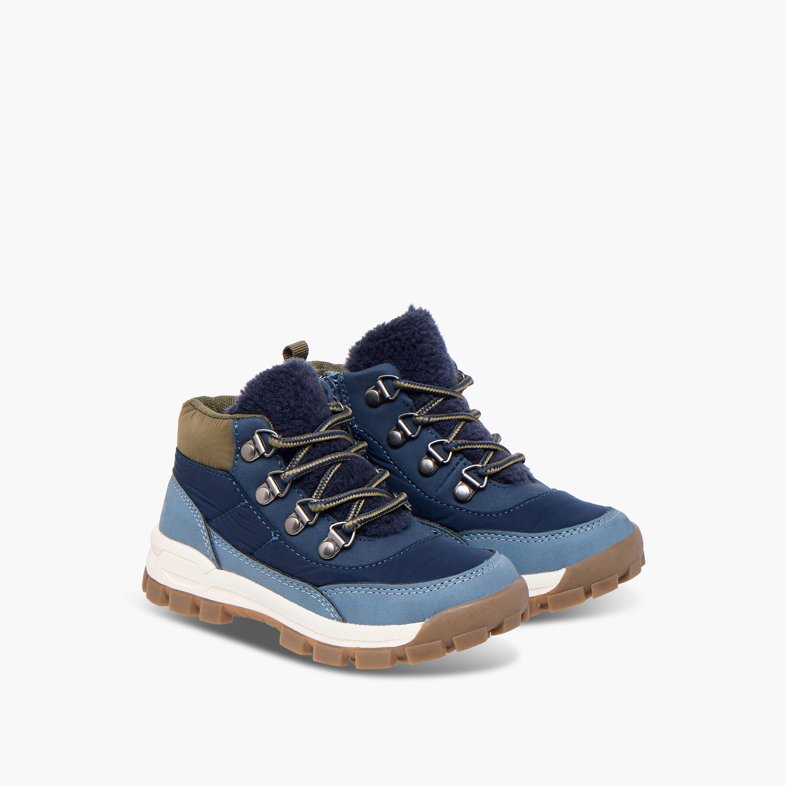 بوت بارز الملمس بقصة عالية وسحاب إغلاق من جونيورز-boys-shoes-boots-image-1